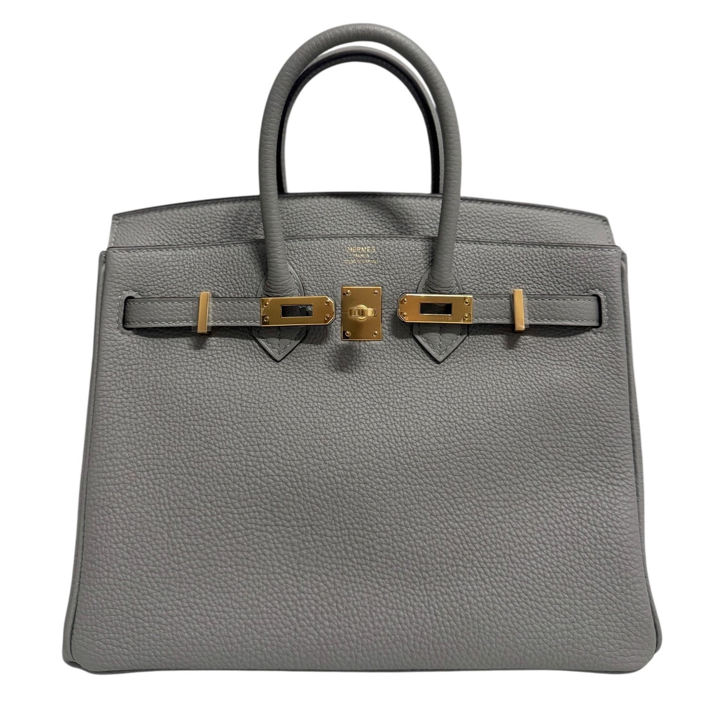 Hermes Birkin 25 Gris Mouette Gray Togo Leather Gold Hardware RARE