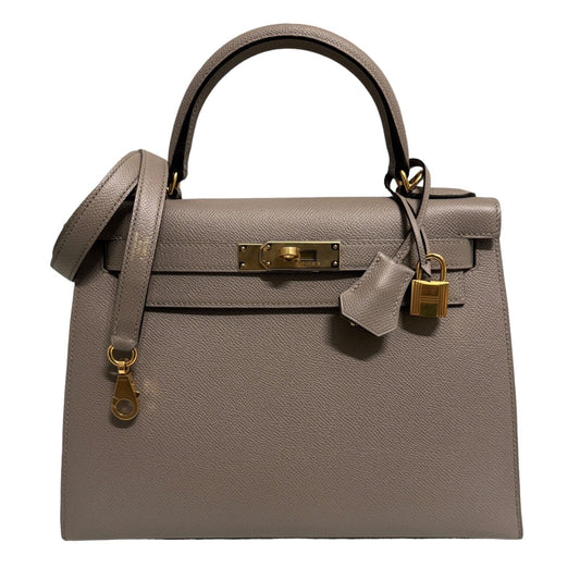 Hermes Kelly 28 Sellier Gris Asphalt Gray Grey Epsom Leather Gold Hardware