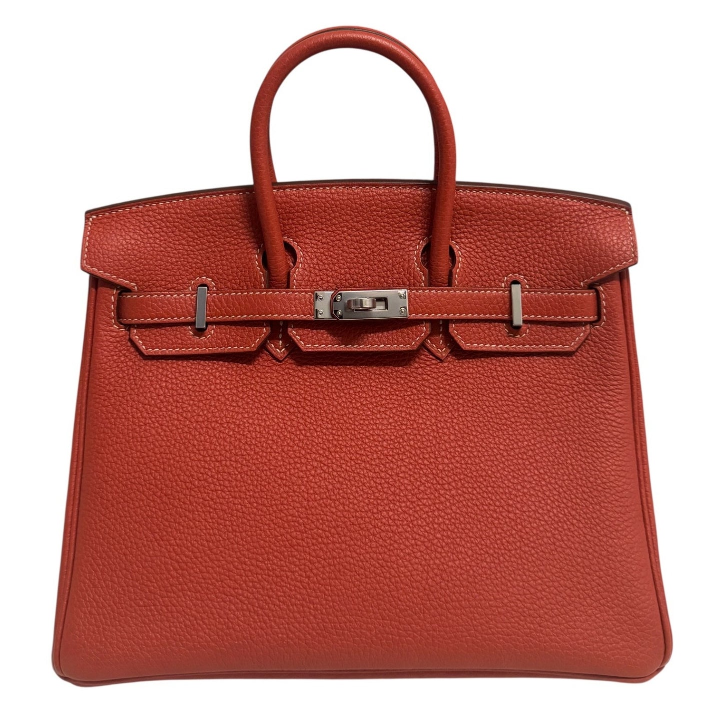 Hermes Birkin 25 Sanguine Togo Leather Palladium Hardware RARE