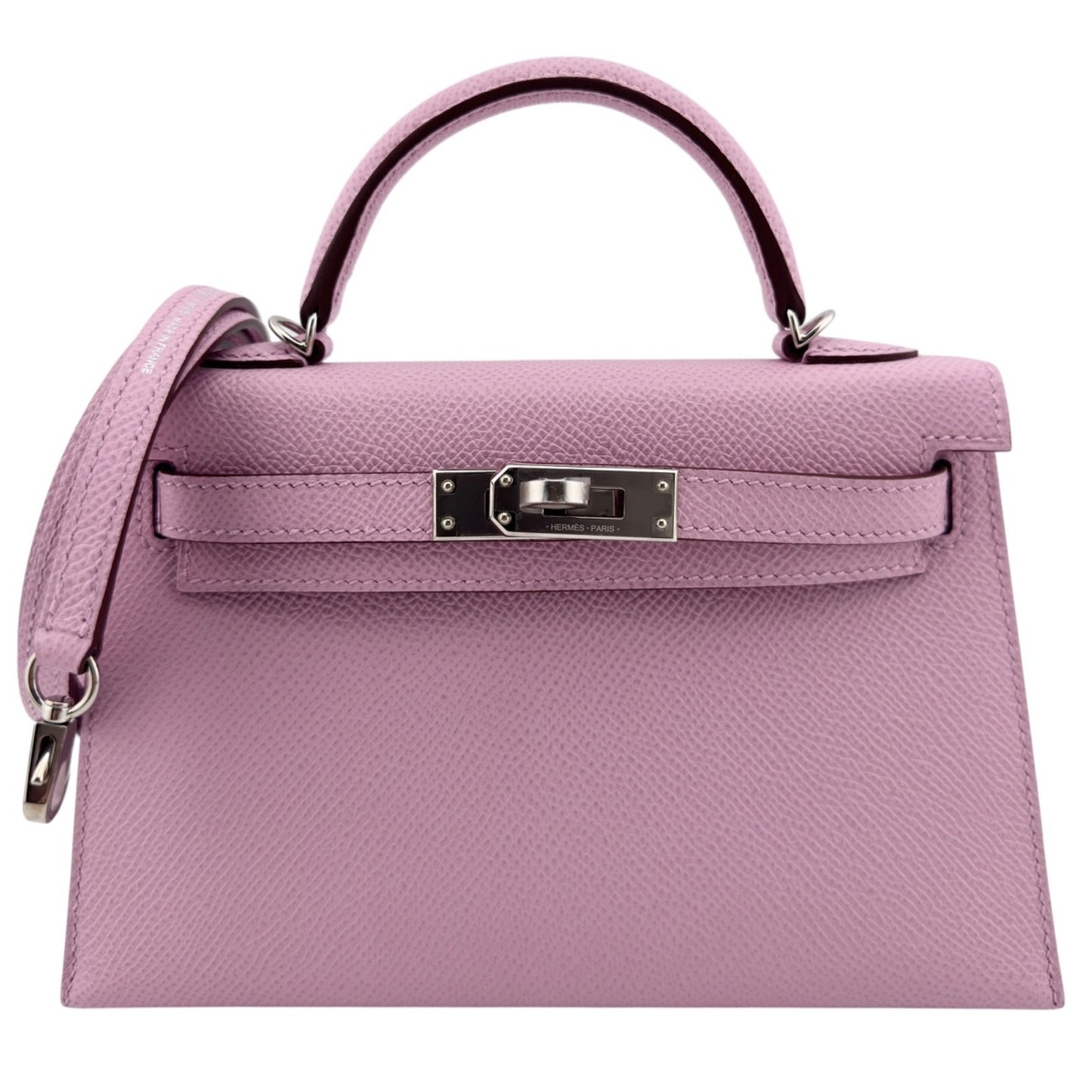 Hermes Kelly Mini 20 Mauve Sylvester Pink Epsom Leather Palladium Hardware RARE