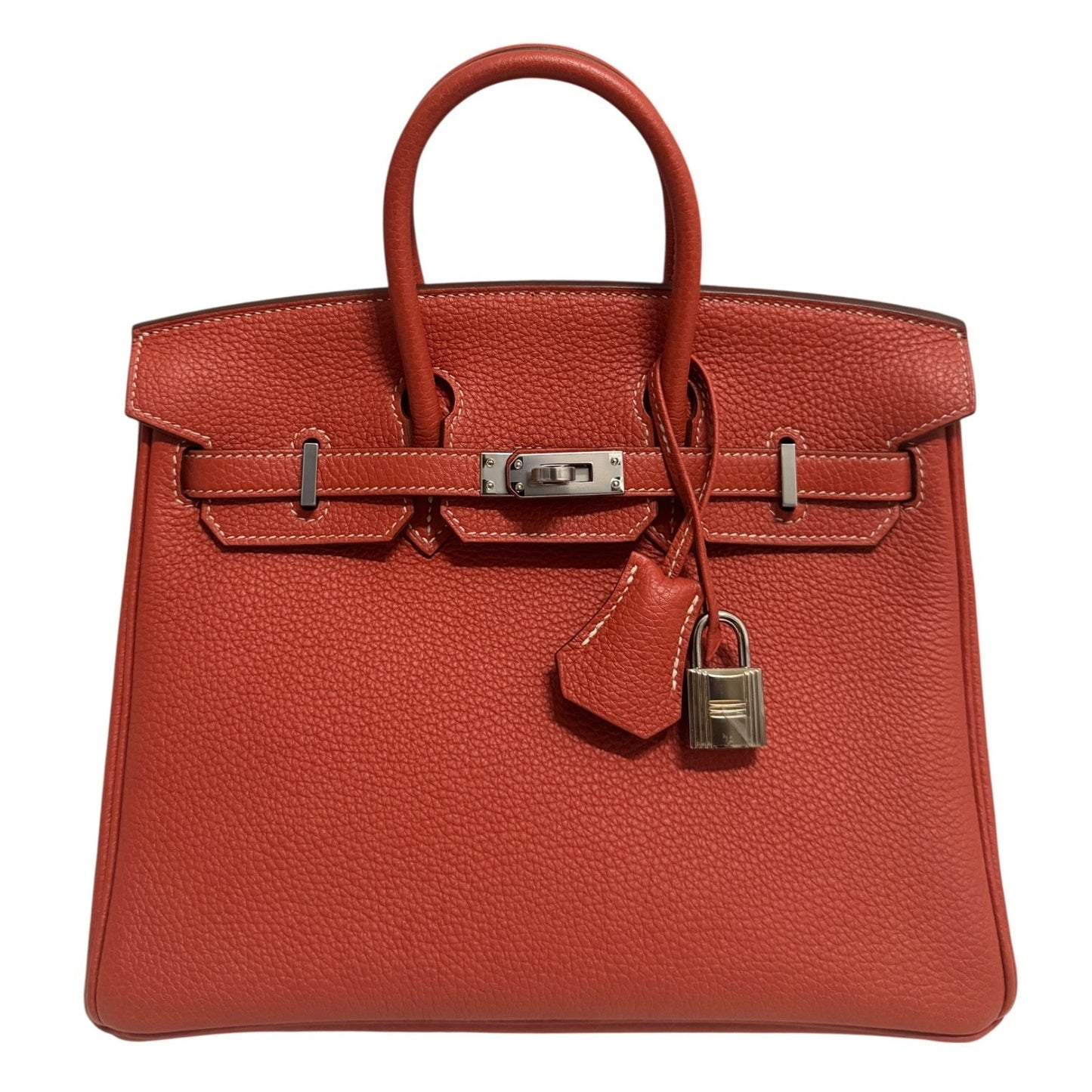 Hermes Birkin 25 Sanguine Togo Leather Palladium Hardware RARE