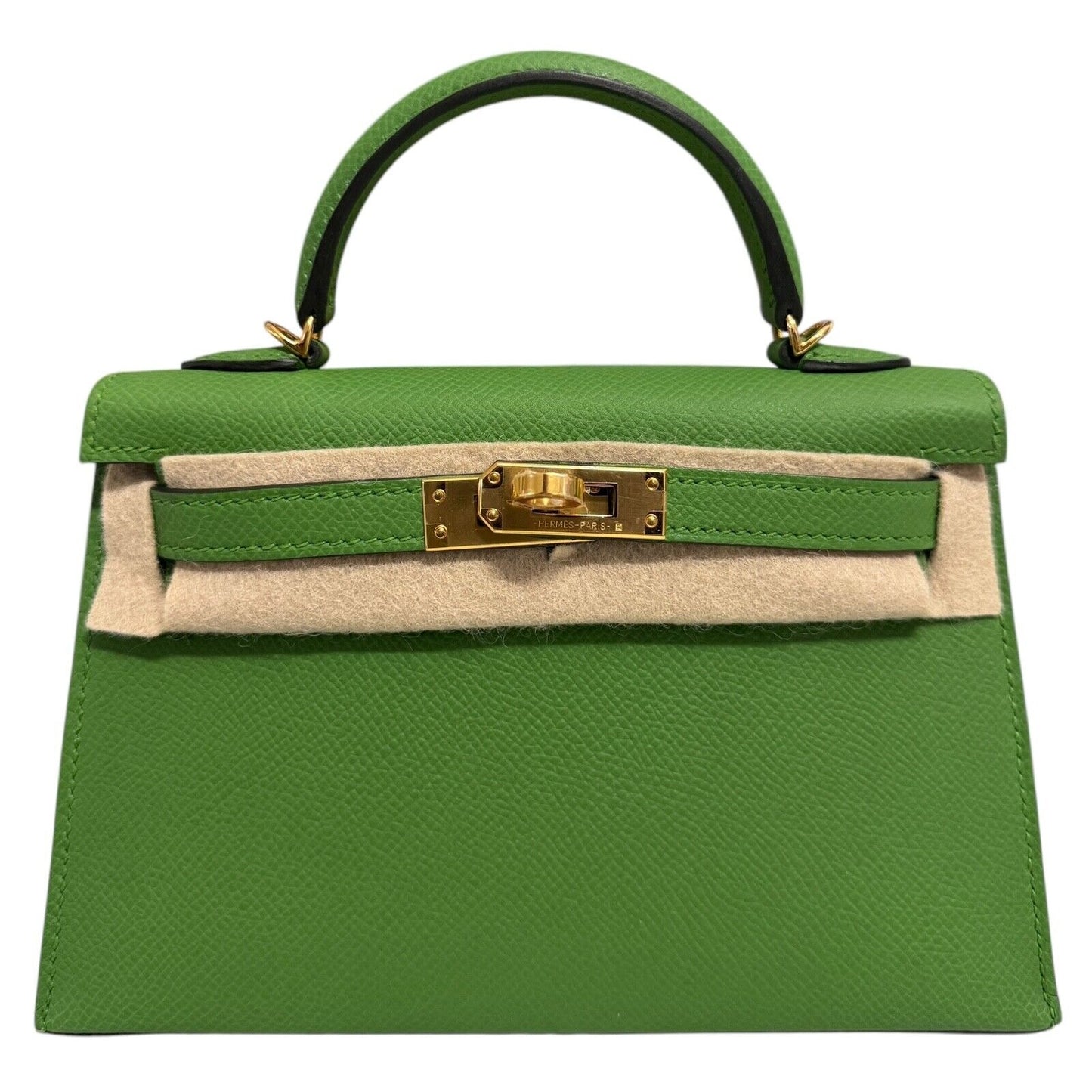 Hermes Kelly Mini 20 Vert Yucca Green Epsom Leather Gold Hardware RARE