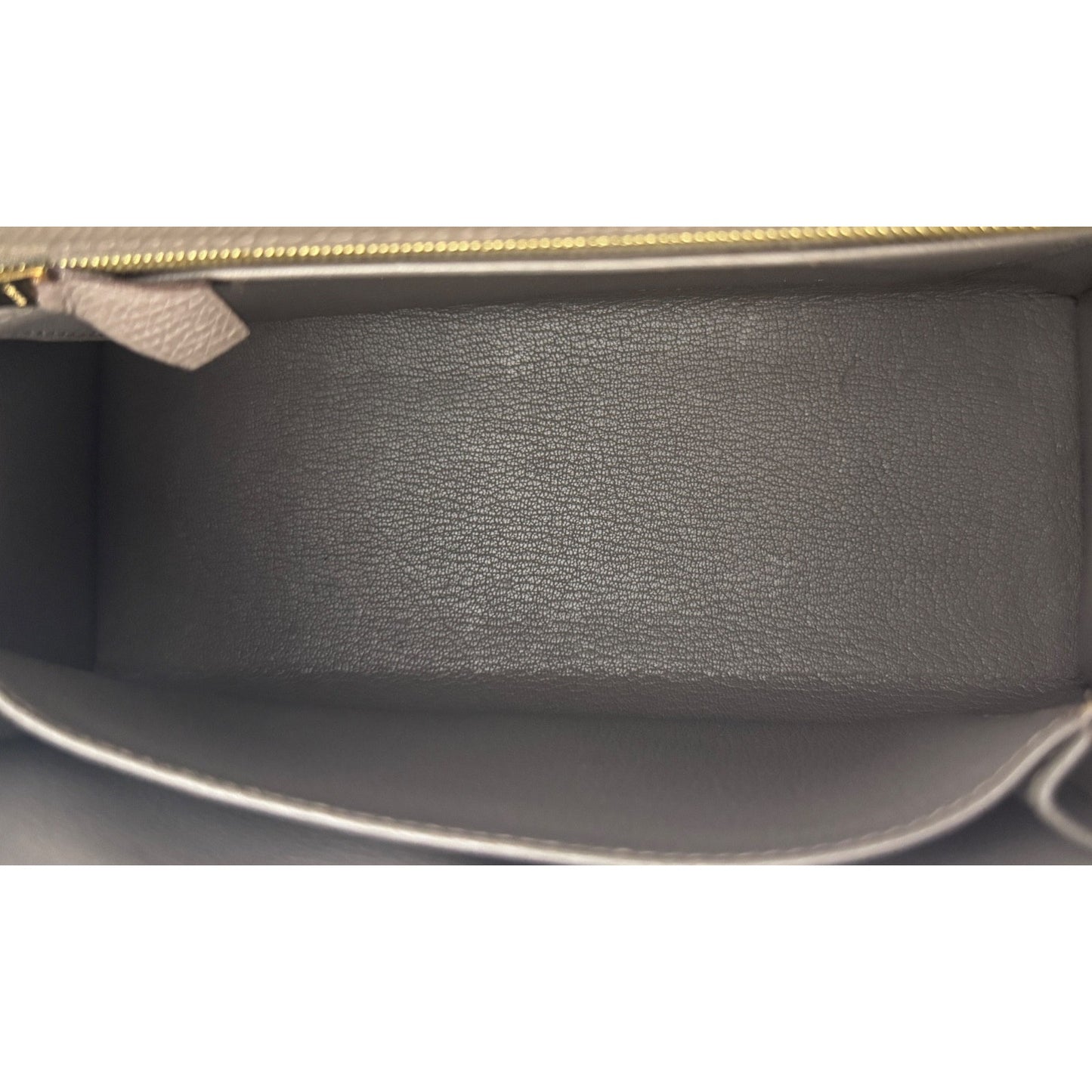 Hermes Kelly 25 Sellier Etain Gray Epsom Leather Gold Hardware