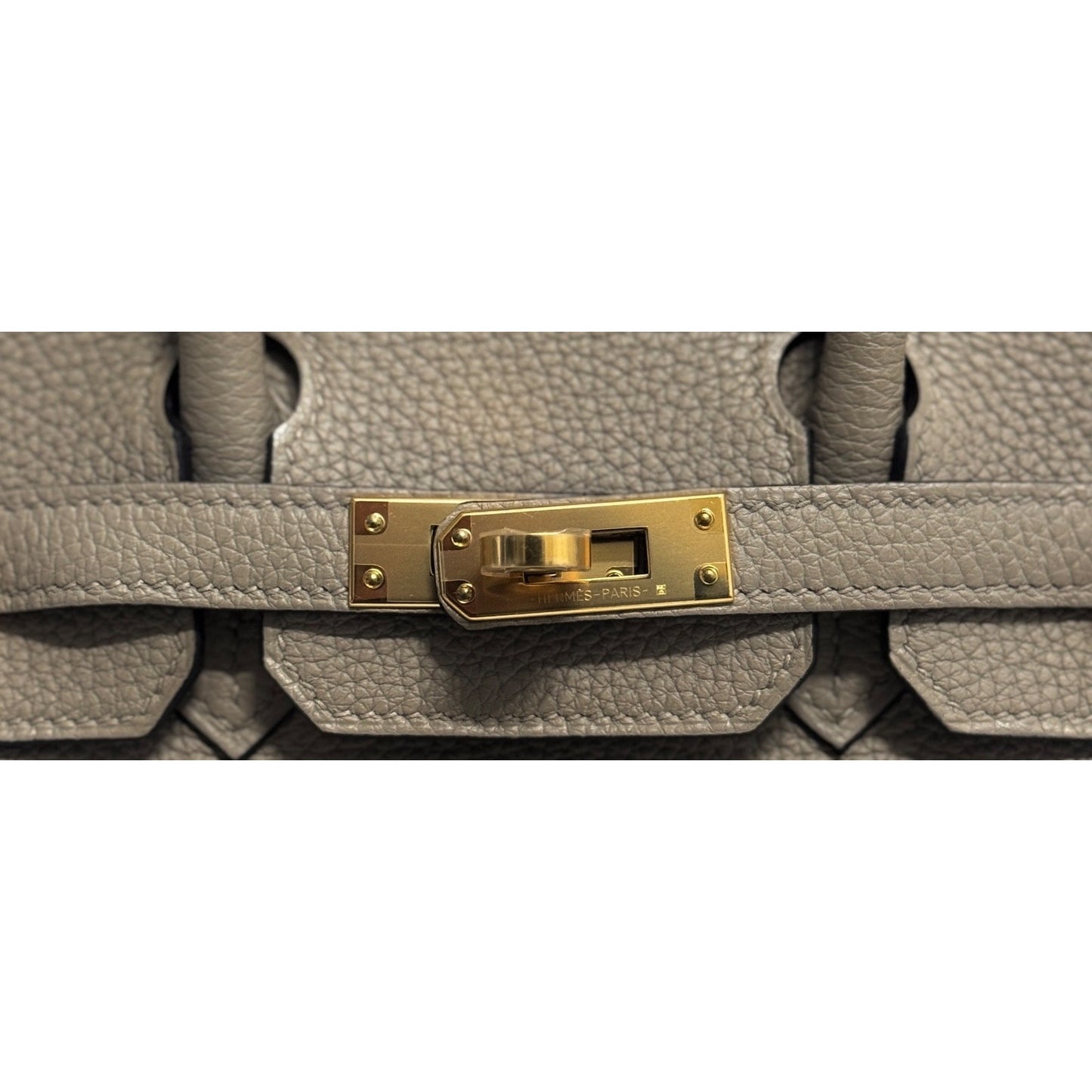 Hermes Birkin 25 Gris Tourterelle Gray Togo Leather Gold Hardware
