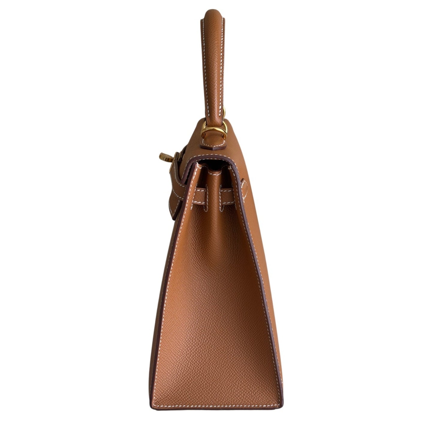 Hermes Kelly 25 Sellier Gold Tan Epsom Leather Gold Hardware