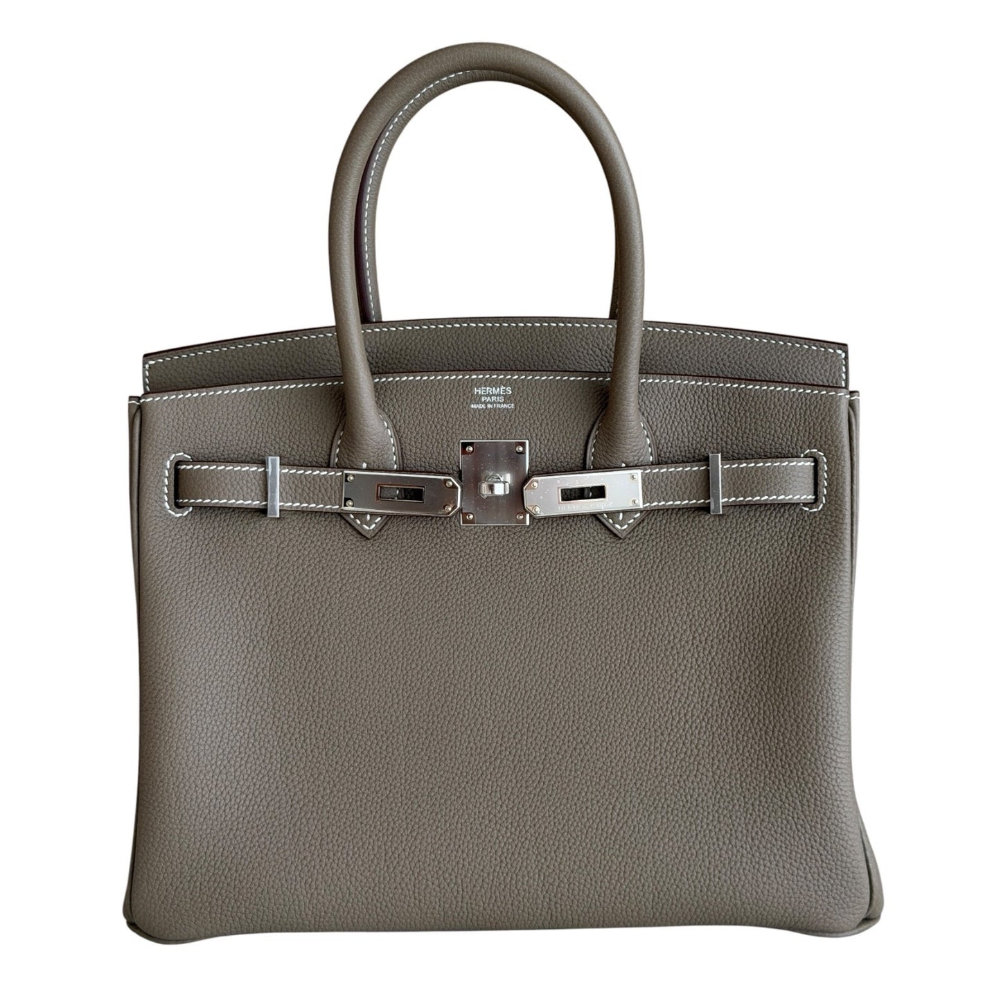 Hermes Birkin 30 Etoupe Gray Togo Leather Palladium Hardware