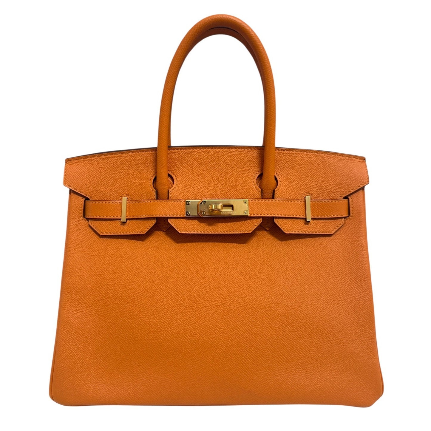 Hermes Birkin 30 Apricot Orange Epsom Leather Gold Hardware