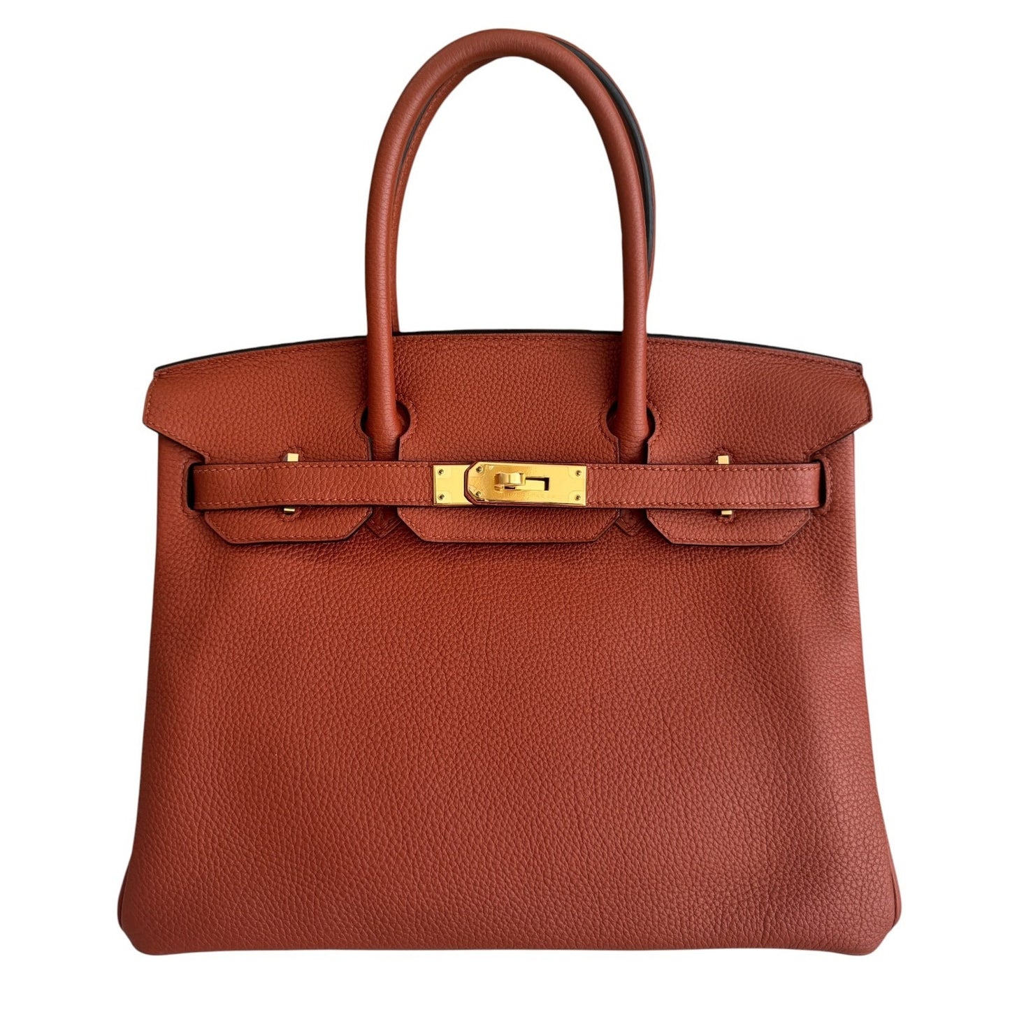 Hermes Birkin 30 Cuivre Orange Togo Leather Gold Hardware