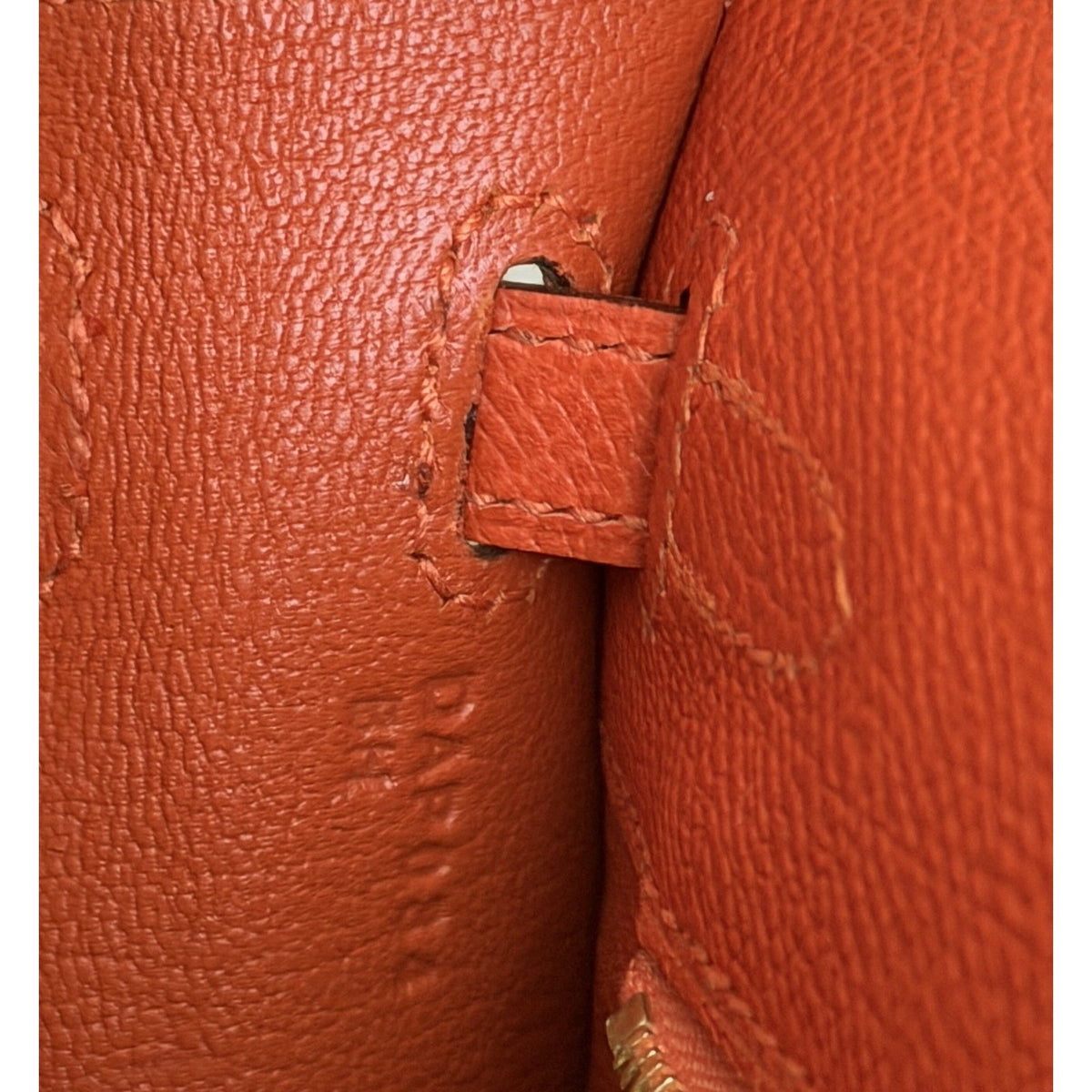 Hermes Kelly 25 Sellier Feu Orange Epsom Gold Hardware RARE