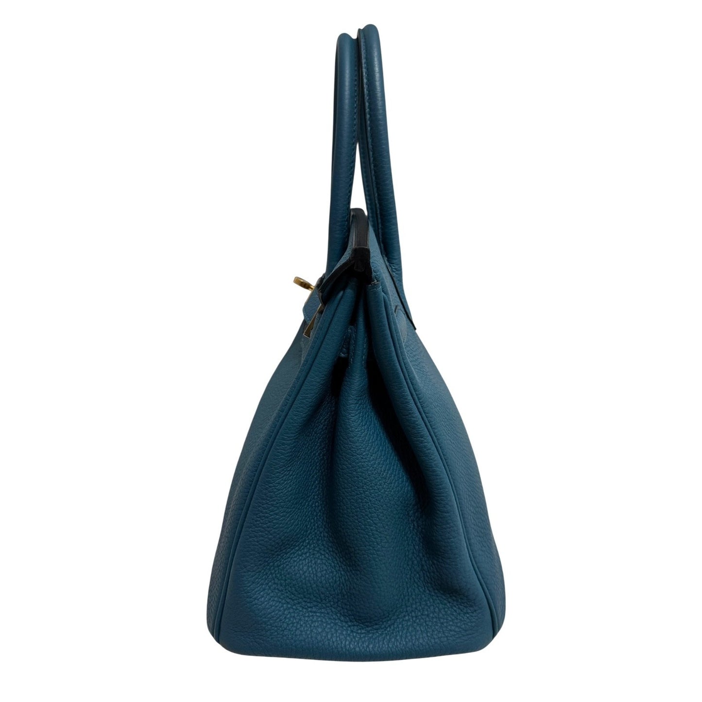 Hermes Birkin 30 Blue Colvert Green Togo Leather Gold Hardware RARE