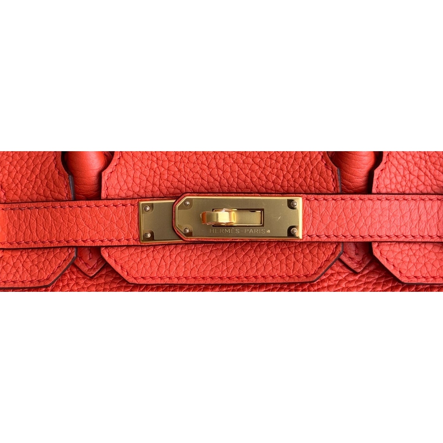 Hermes Birkin 30 Orange Poppy Togo Leather Gold Hardware