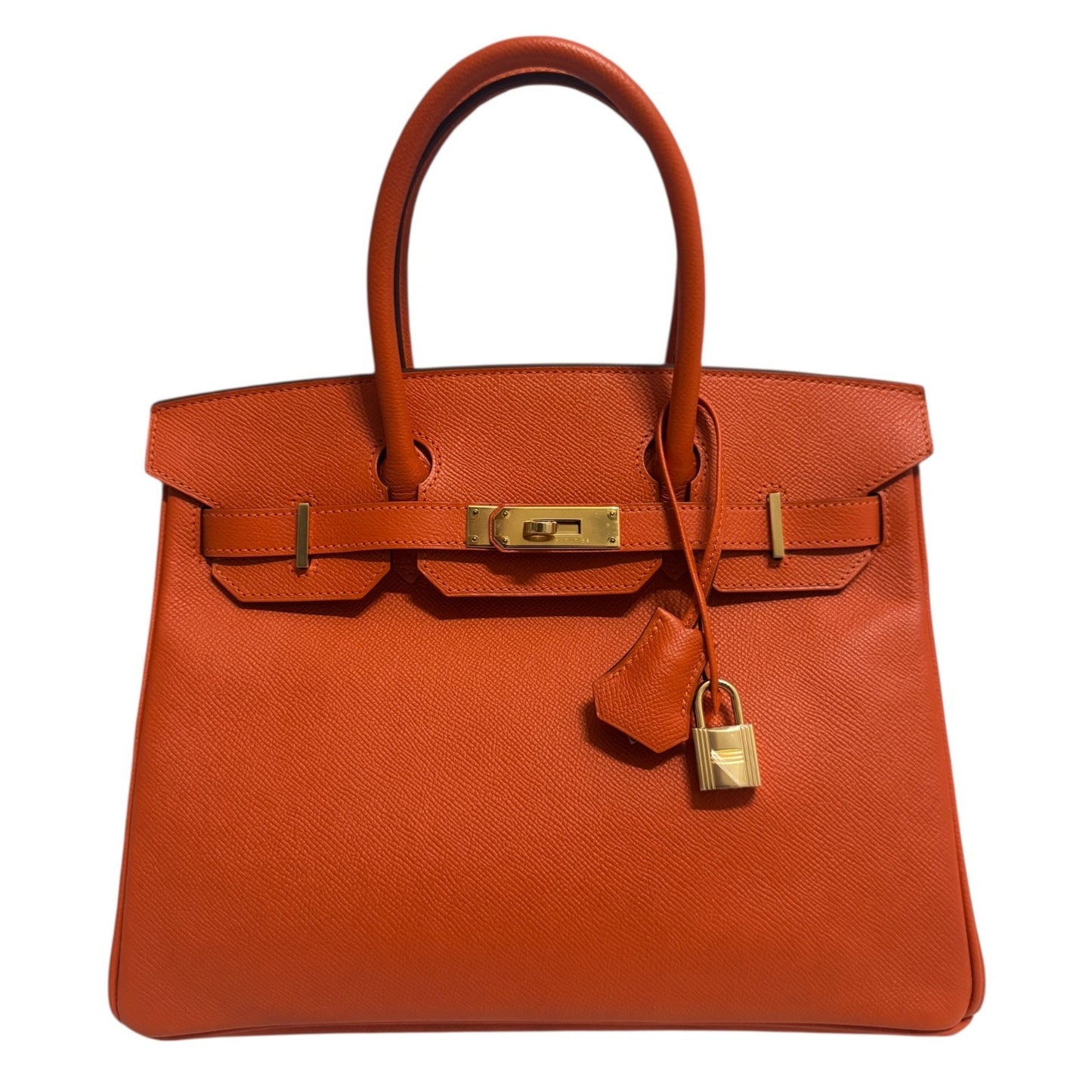 Hermes Birkin 30 Orange Epsom Leather Gold Hardware