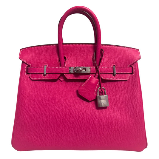 Hermes Birkin 25 Rose Tyrien Pink Candy Collection Epsom Leather Palladium Hardware Rare