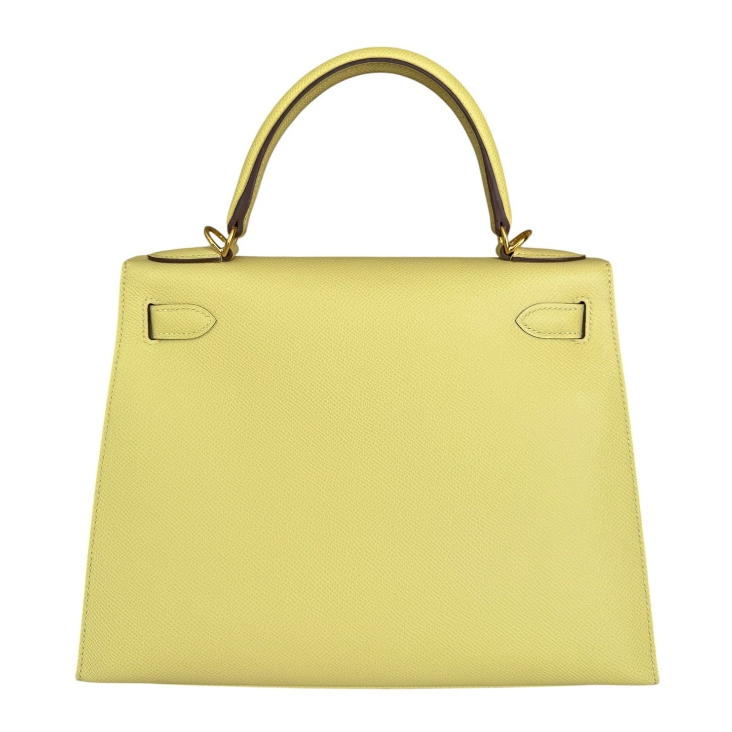 Hermes Kelly 28 Sellier Jaune Poussin Yellow Epsom Leather Gold Hardware