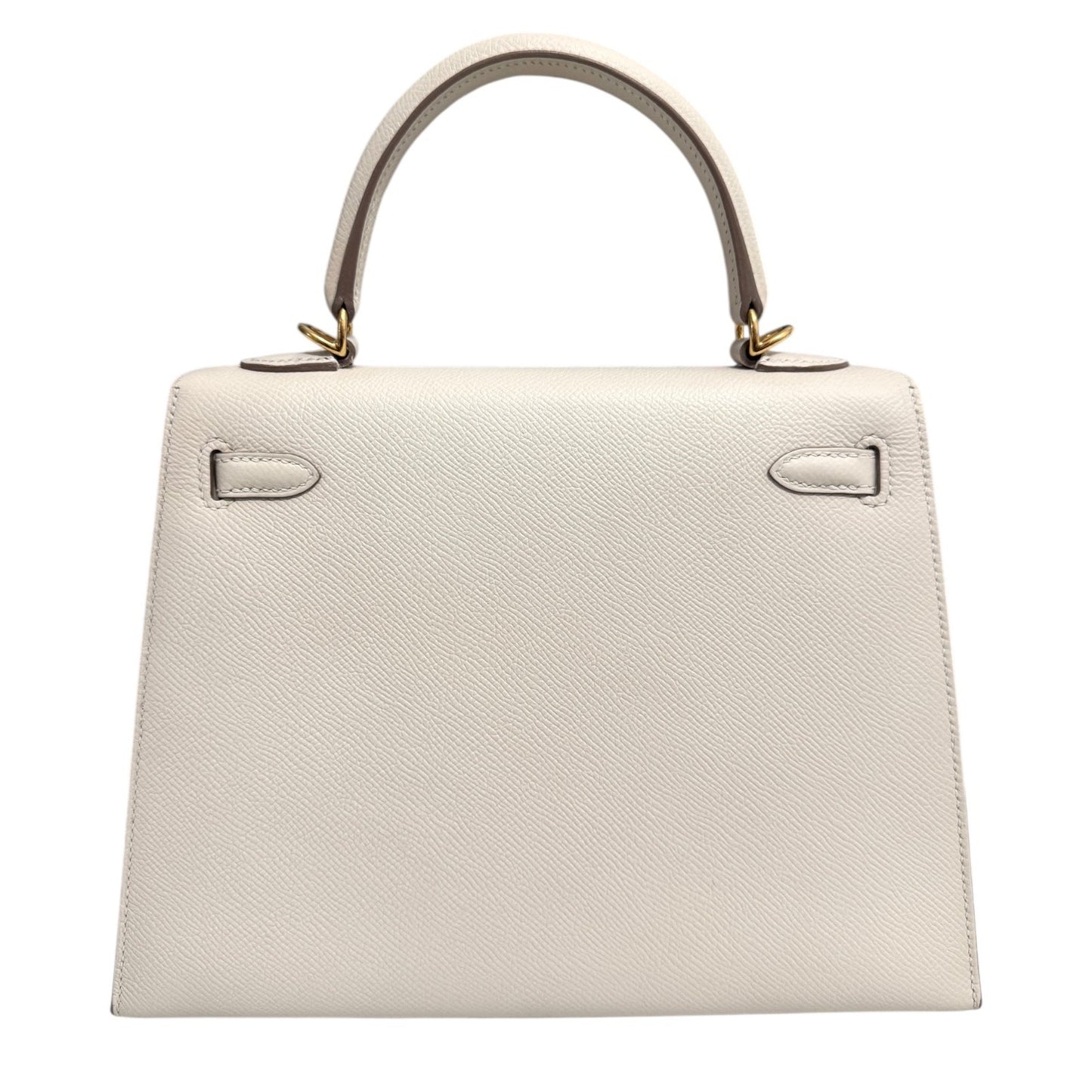 Hermes Kelly 25 Sellier Craie Cream Epsom Leather Gold Hardware