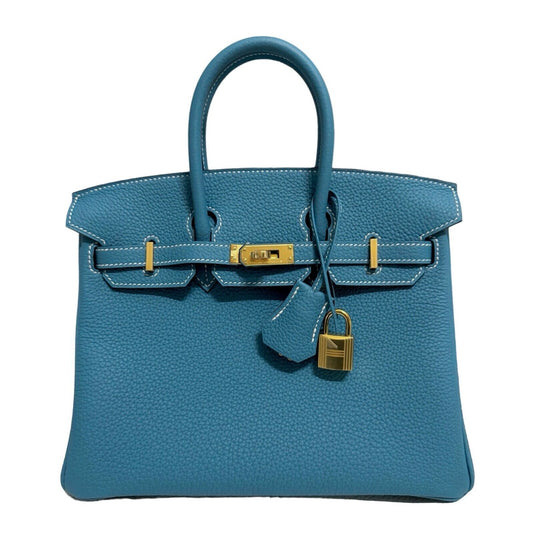 Hermes Birkin 25 Blue Jean Togo Leather Gold Hardware 2024