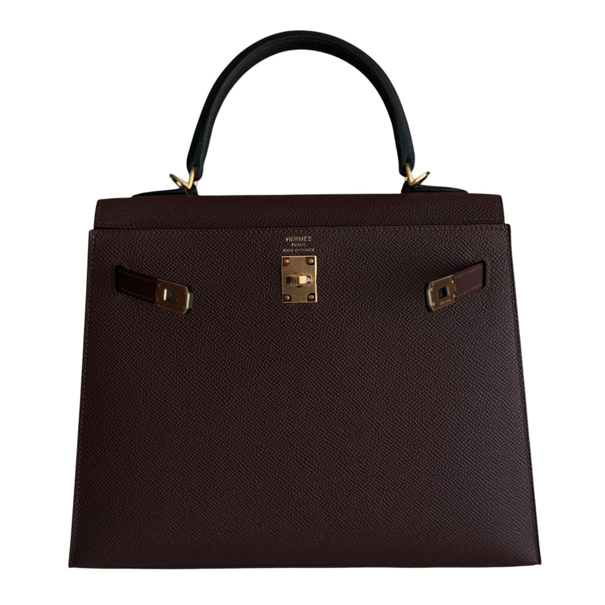 Hermes Kelly 25 Sellier Tri Color Terre, Ebene, Craie Epsom Gold Hardware 2026
