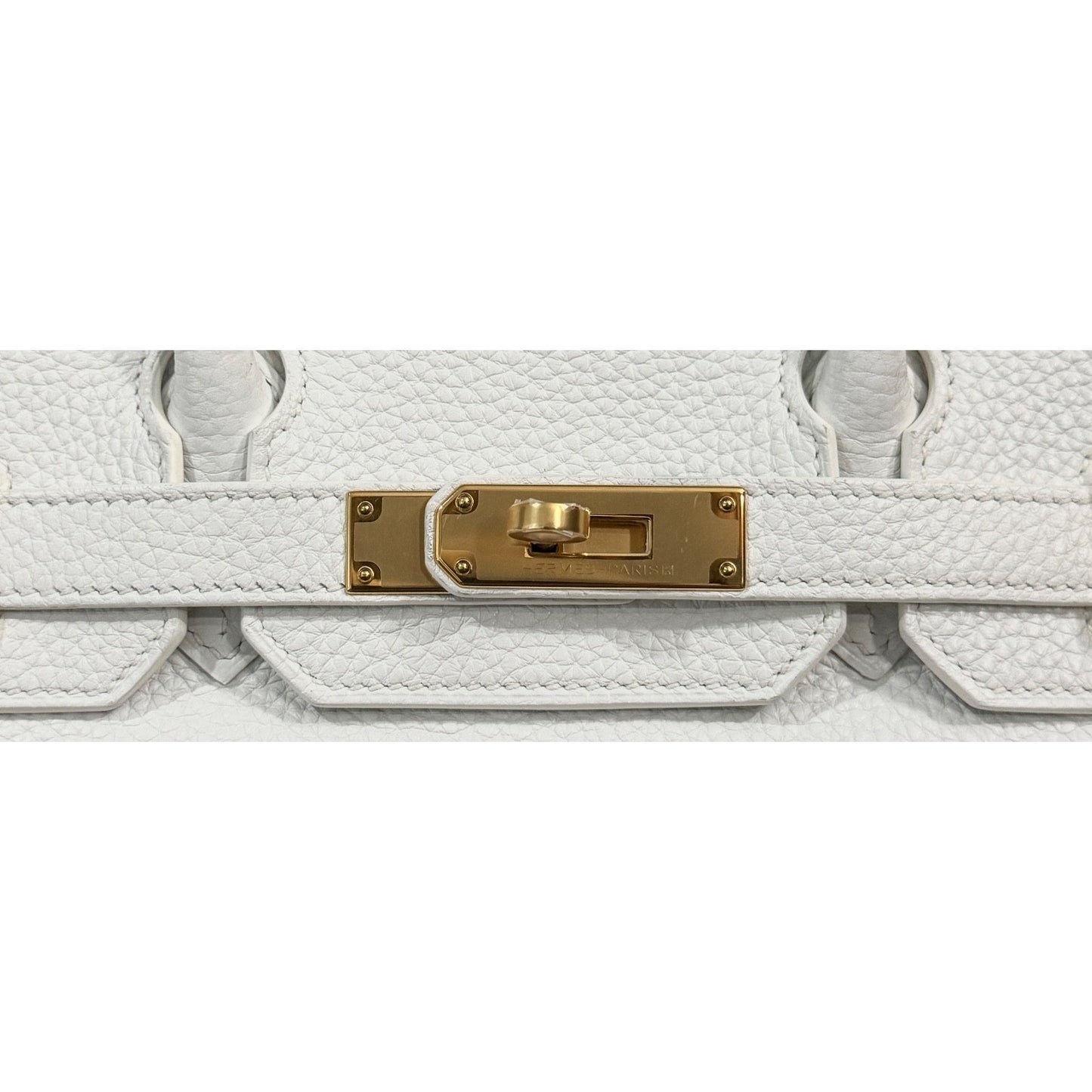 Hermes Birkin 30 White Blanc Togo Leather Gold Hardware