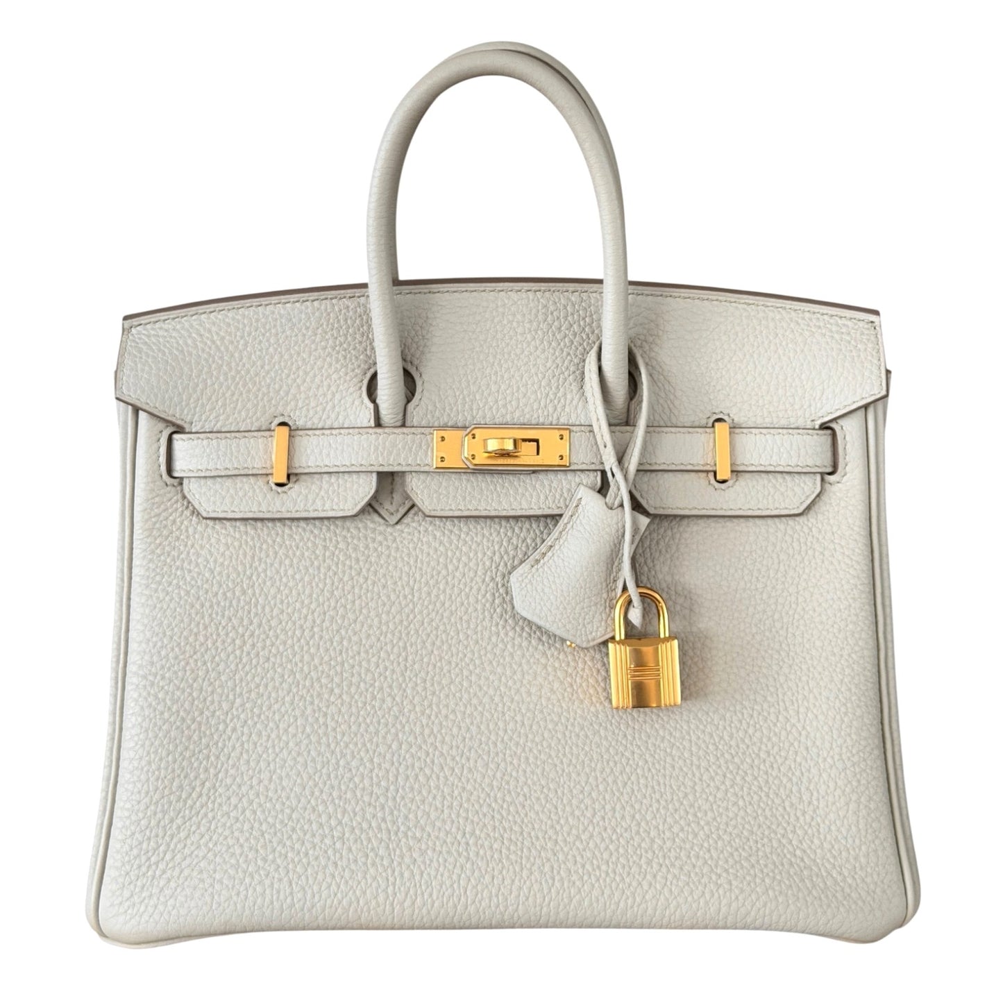 Hermes Birkin 25 Beton Beige Cream Togo Leather Gold Hardware