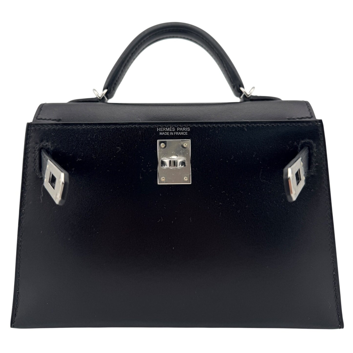Hermes Kelly Mini 20 Black Noir Leather Palladium Hardware RARE 2025