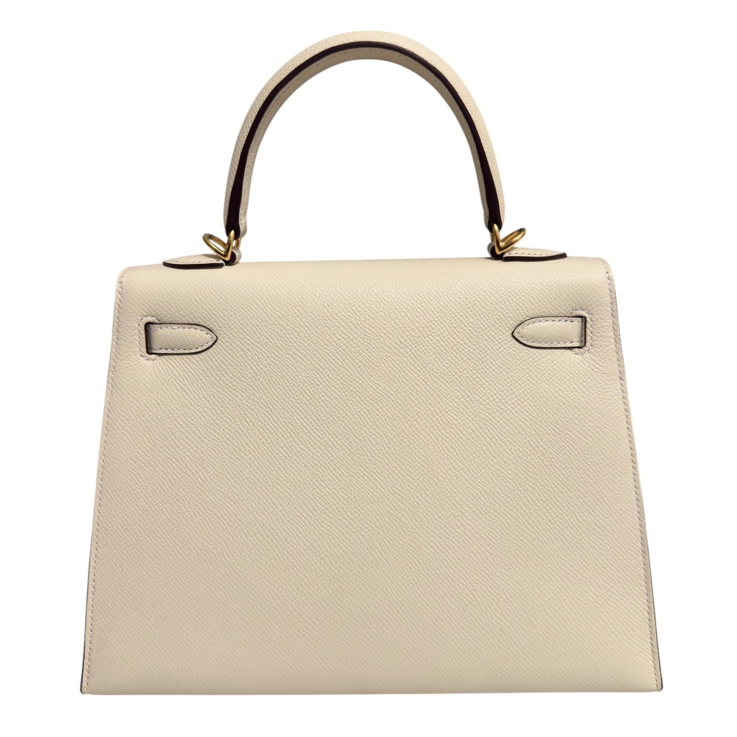 Hermes Kelly 25 Sellier Nata Cream Epsom Leather Gold Hardware