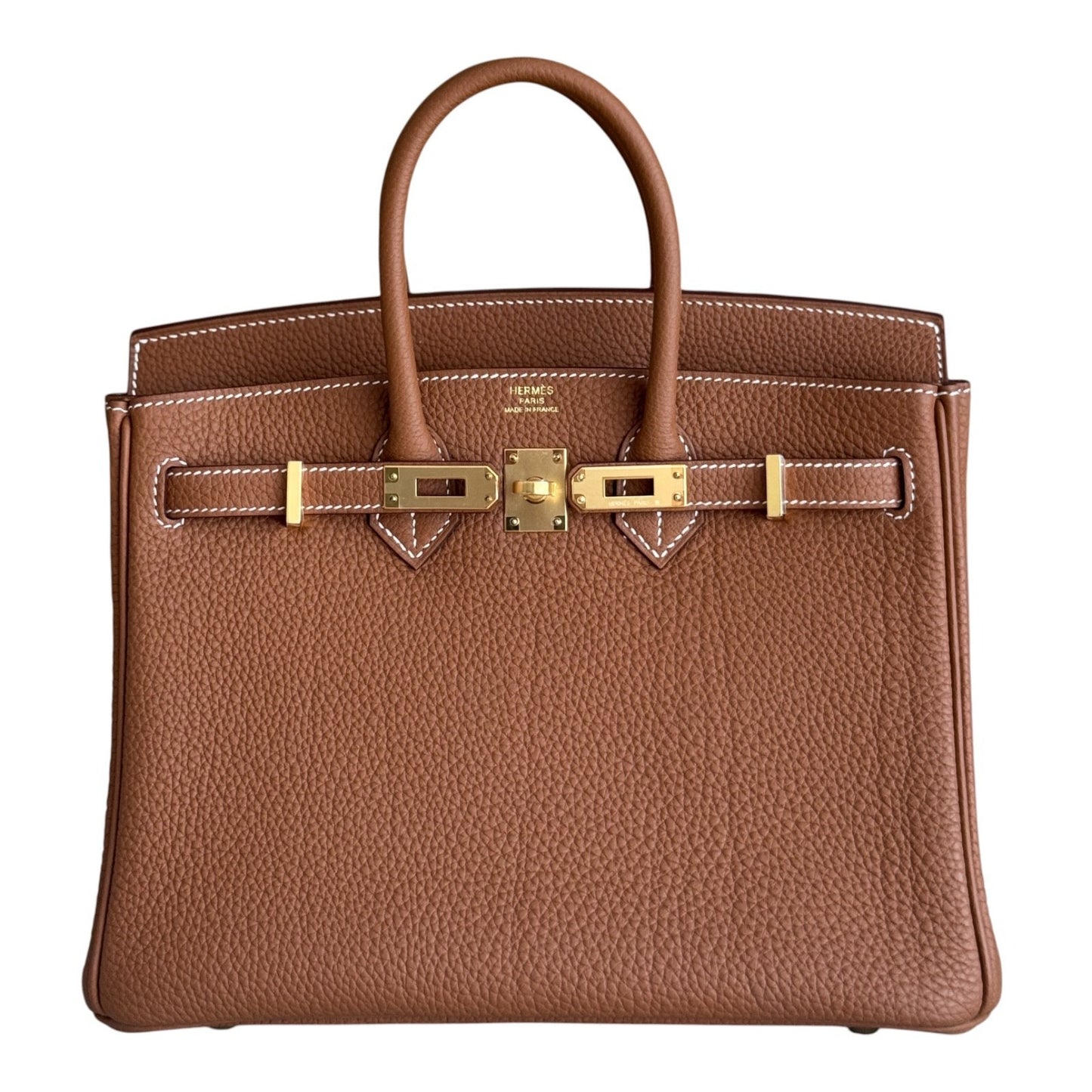 Hermes Birkin 25 Gold Tan Togo Leather Gold Hardware