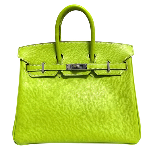 Hermes Birkin 25 Kiwi Epsom Lichen Green Epsom Leather Palladium Hardware
