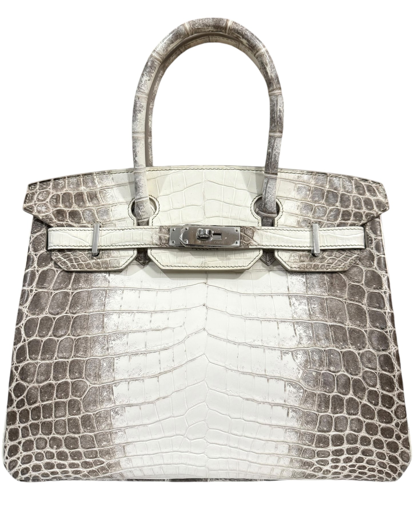 Hermes Birkin 30 Himalayan White Matte Crocodile Palladium Hardware