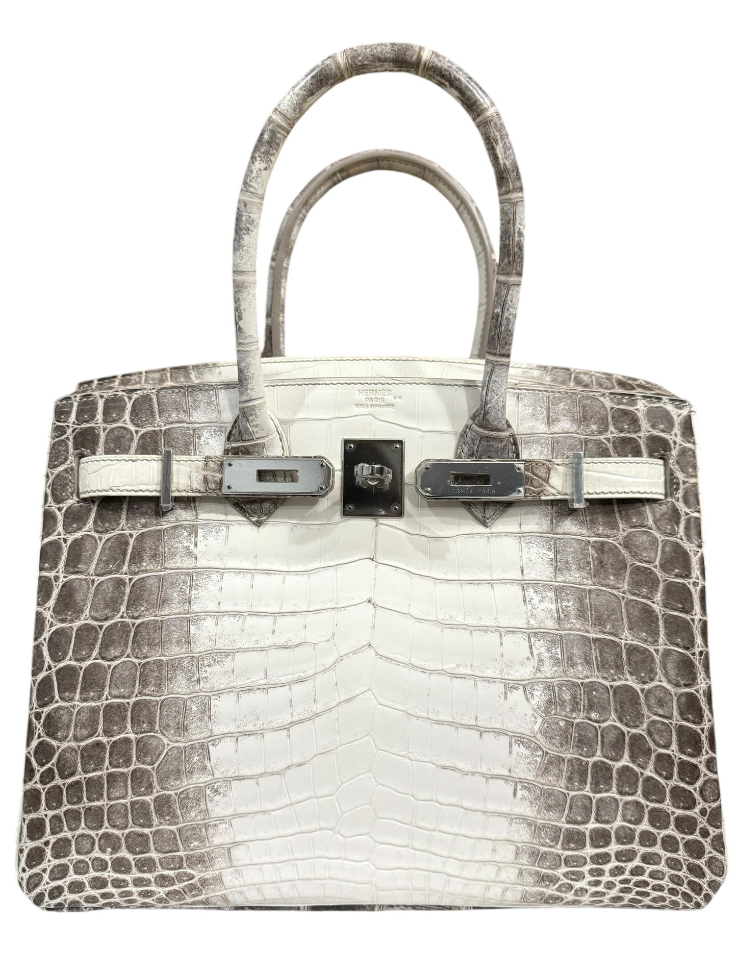 Hermes Birkin 30 Himalayan White Matte Crocodile Palladium Hardware