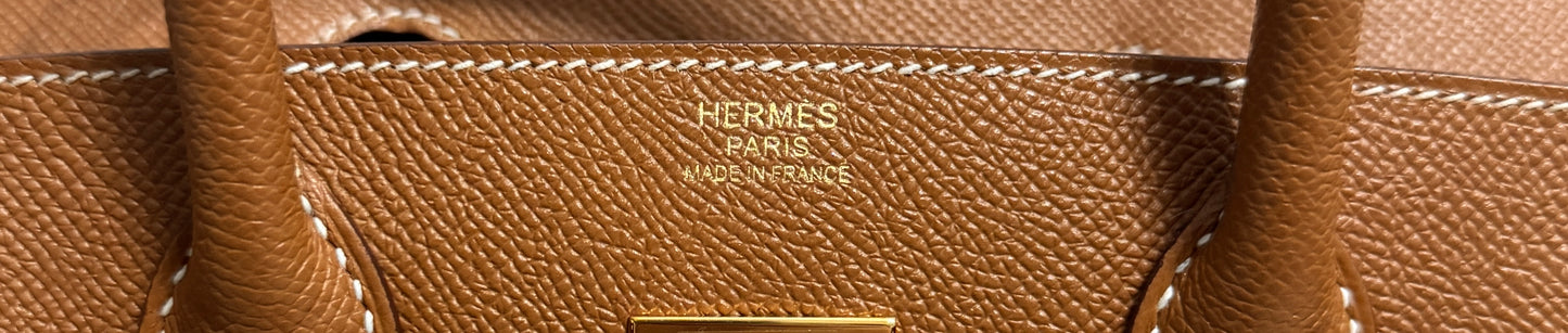 Hermes Birkin 30 Gold Epsom Leather Gold Hardware