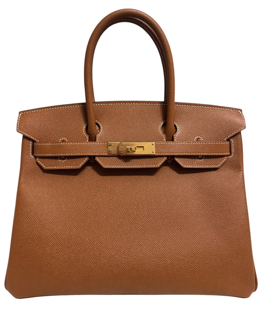 Hermes Birkin 30 Gold Epsom Leather Gold Hardware
