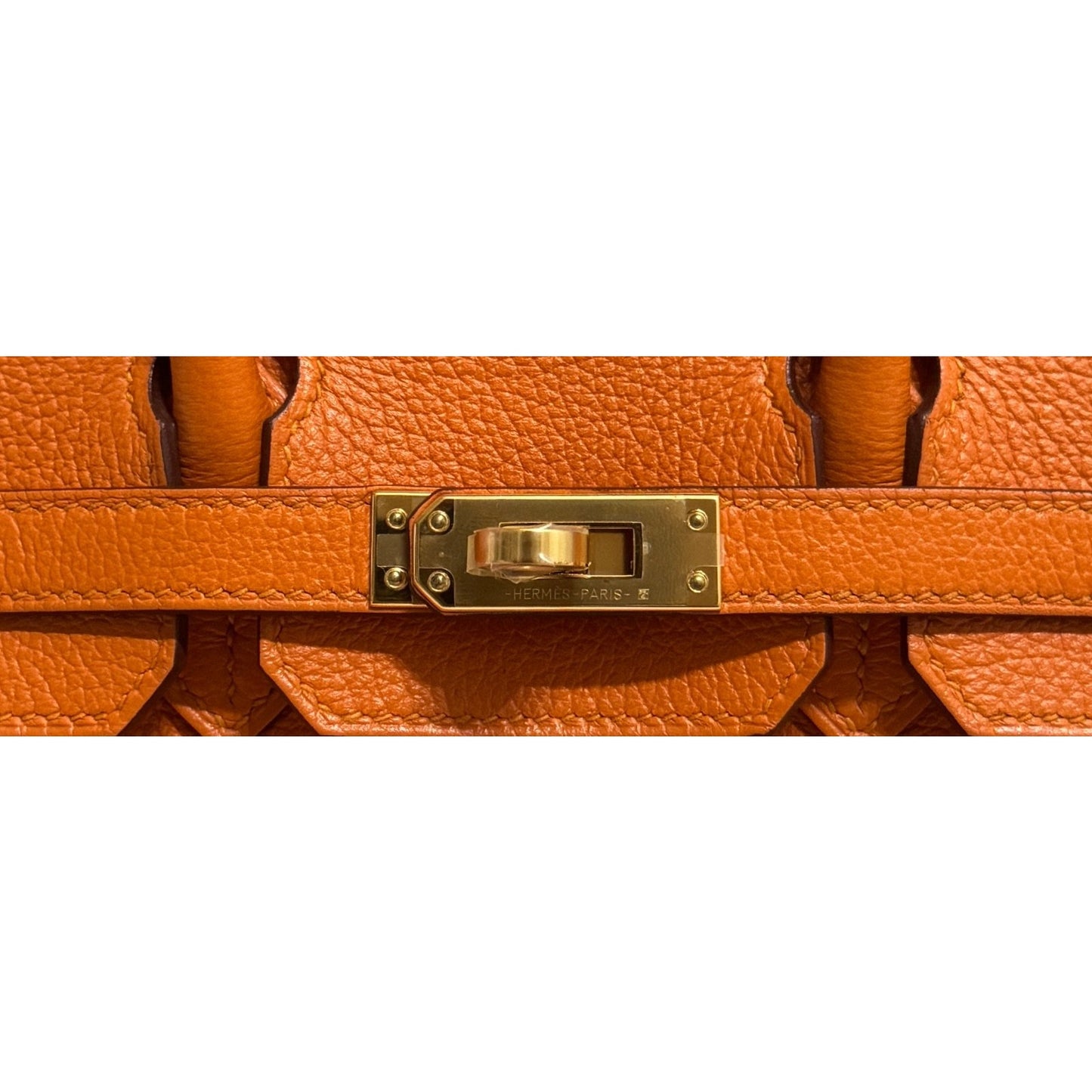 Hermes Birkin 25 Apricot Orange Leather Gold Hardware RARE
