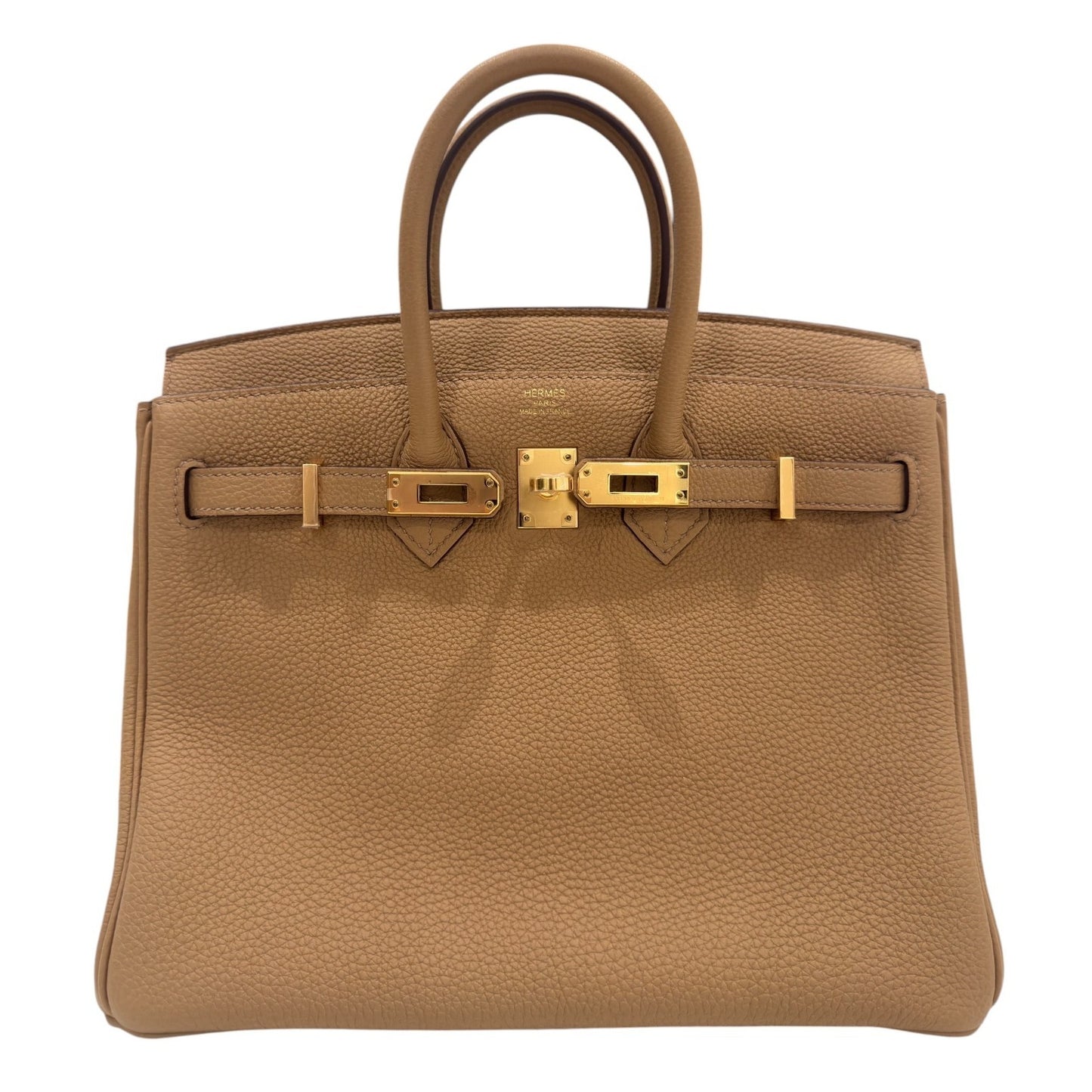 Hermes Birkin 25 Biscuit Tan Beige Togo Leather Gold Hardware NEW