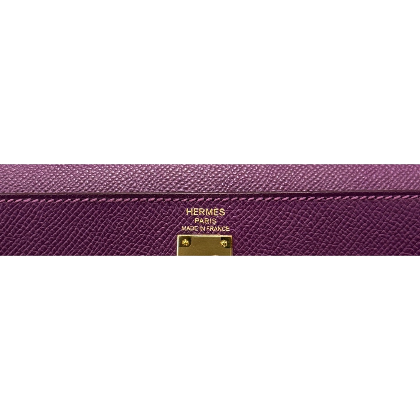 Hermes Kelly 25 Sellier Anemone Purple Epsom Leather Gold Hardware RARE