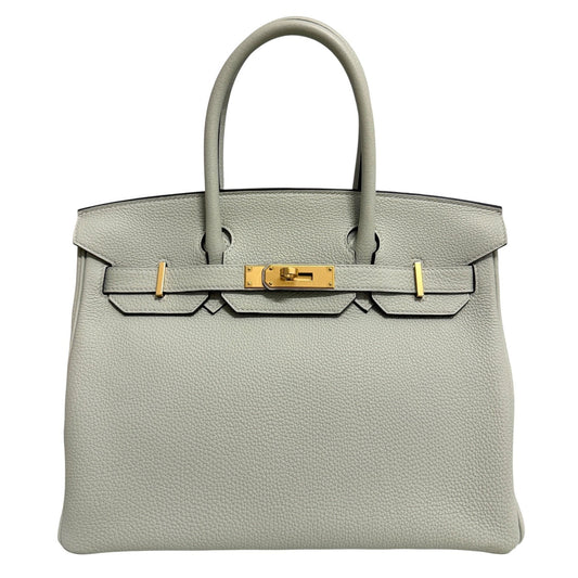 Hermes Birkin 30 Gris Neve Gray Togo Leather Gold Hardware Handbag Rare