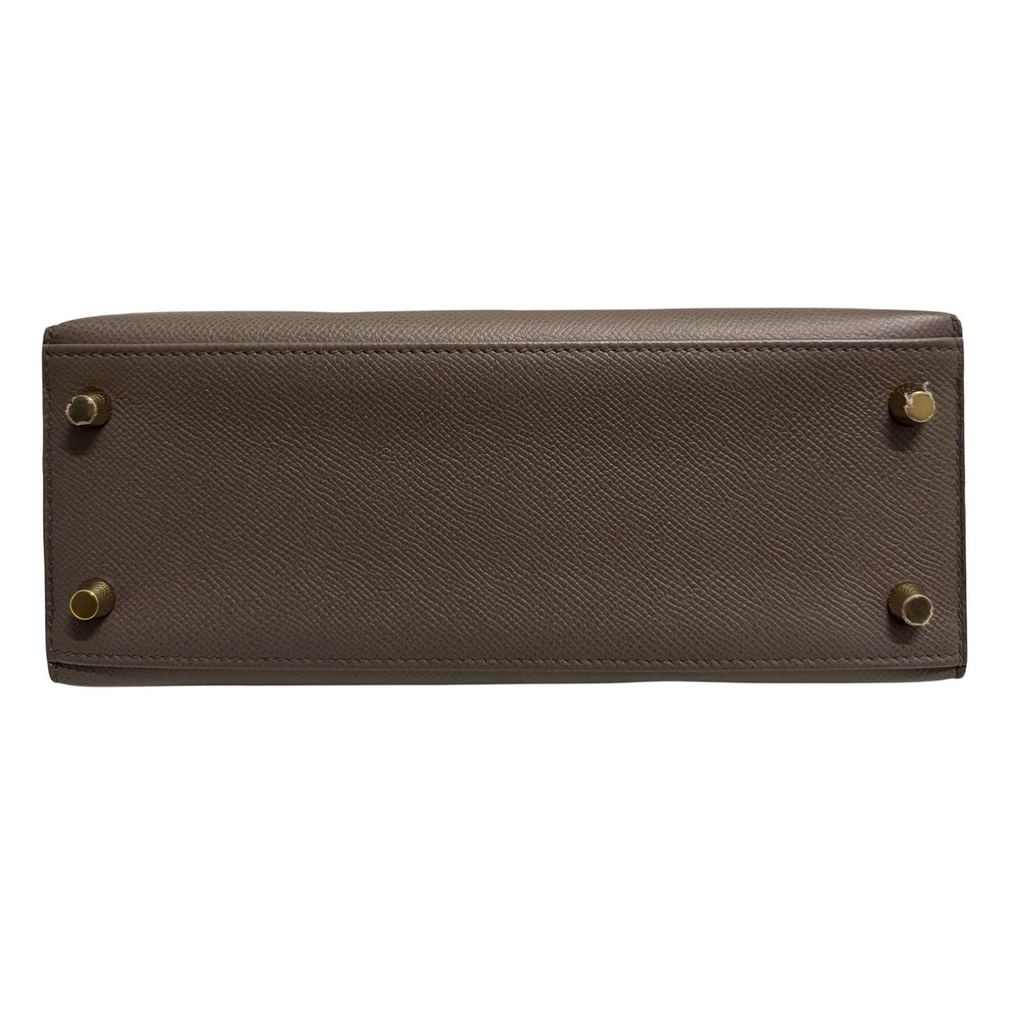 Hermes Kelly 25 Sellier Etain Gray Gris Epsom Leather Gold Hardware