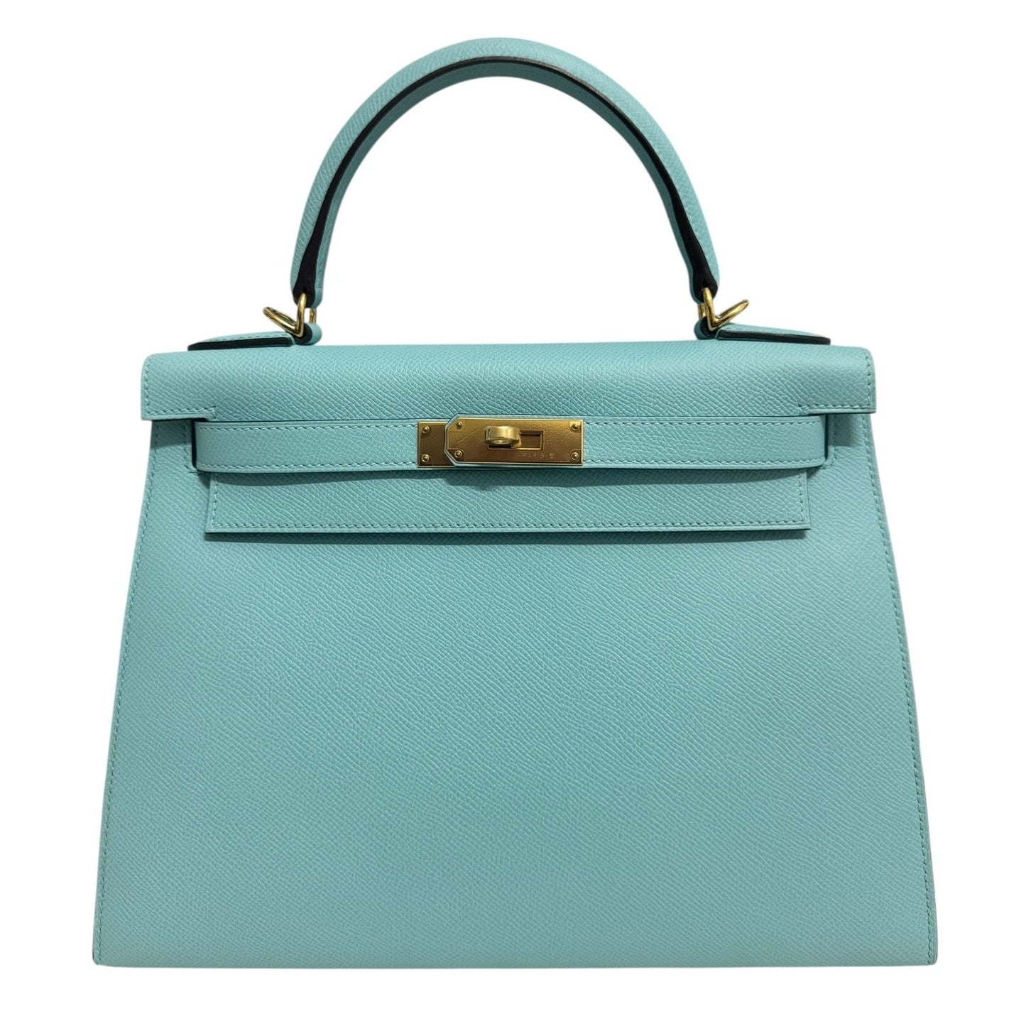 Hermes Kelly 28 Sellier Blue Atoll Epsom Leather Gold Hardware