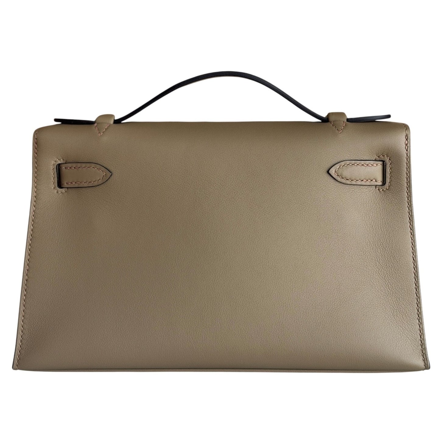 Hermes Kelly Mini Pochette Beige Marfa Tan Leather Gold Hardware RARE