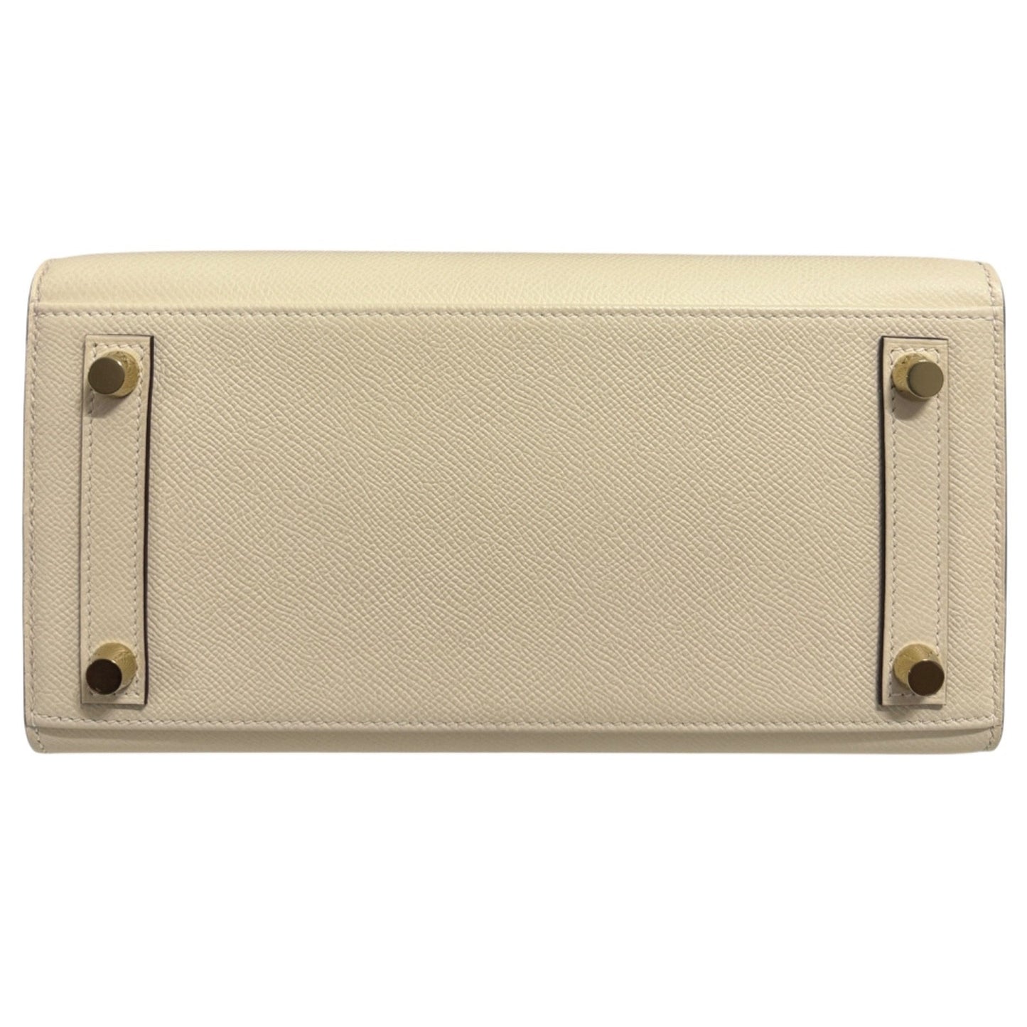 Hermes Birkin 25 Sellier Nata Cream White Epsom Leather Gold Hardware