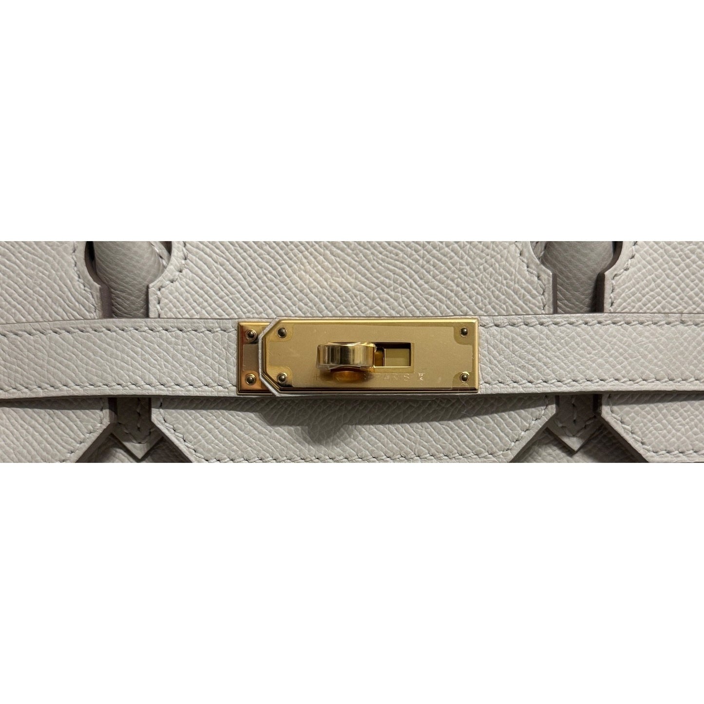 Hermes Birkin 30 Craie White Epsom Leather Gold Hardware Handbag