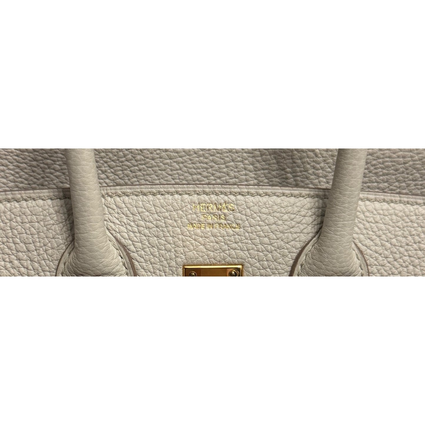 Hermes Birkin 25 Beton Beige Cream Togo Leather Gold Hardware