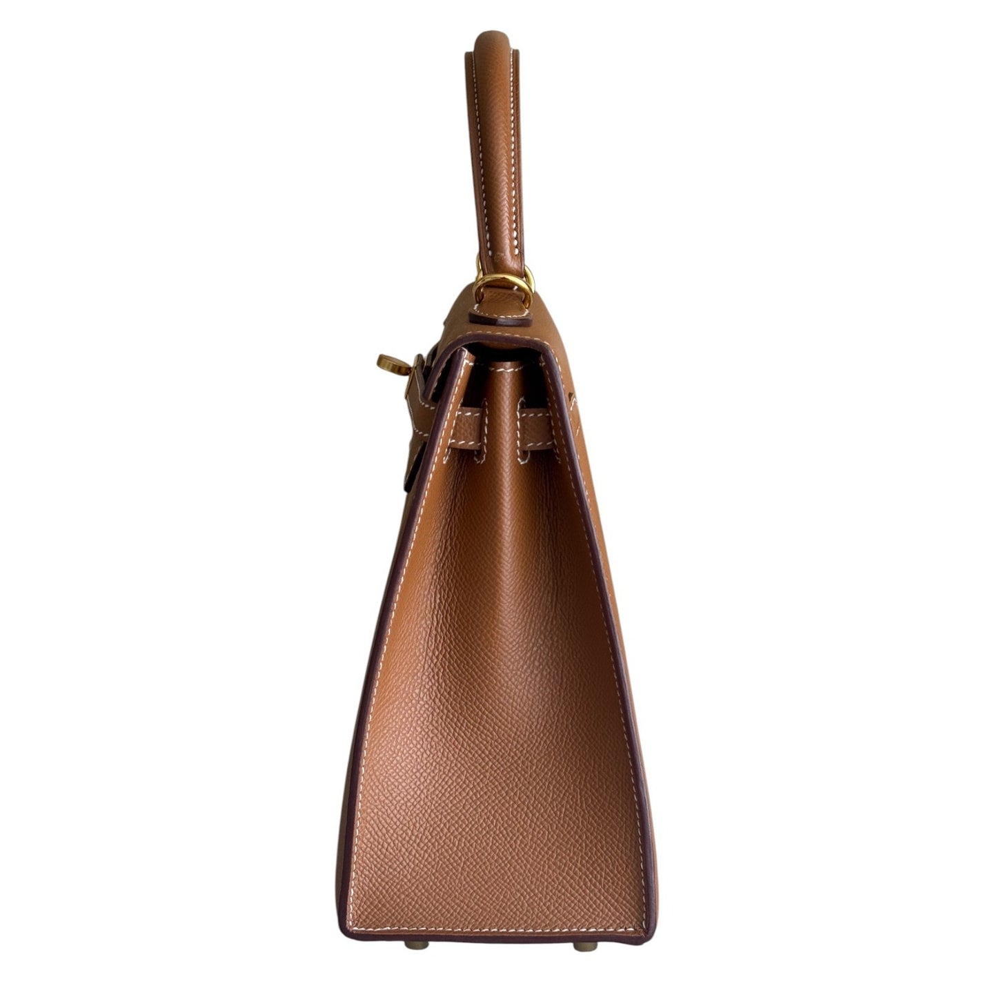 Hermes Kelly 25 Sellier Gold Tan Epsom Leather Gold Hardware