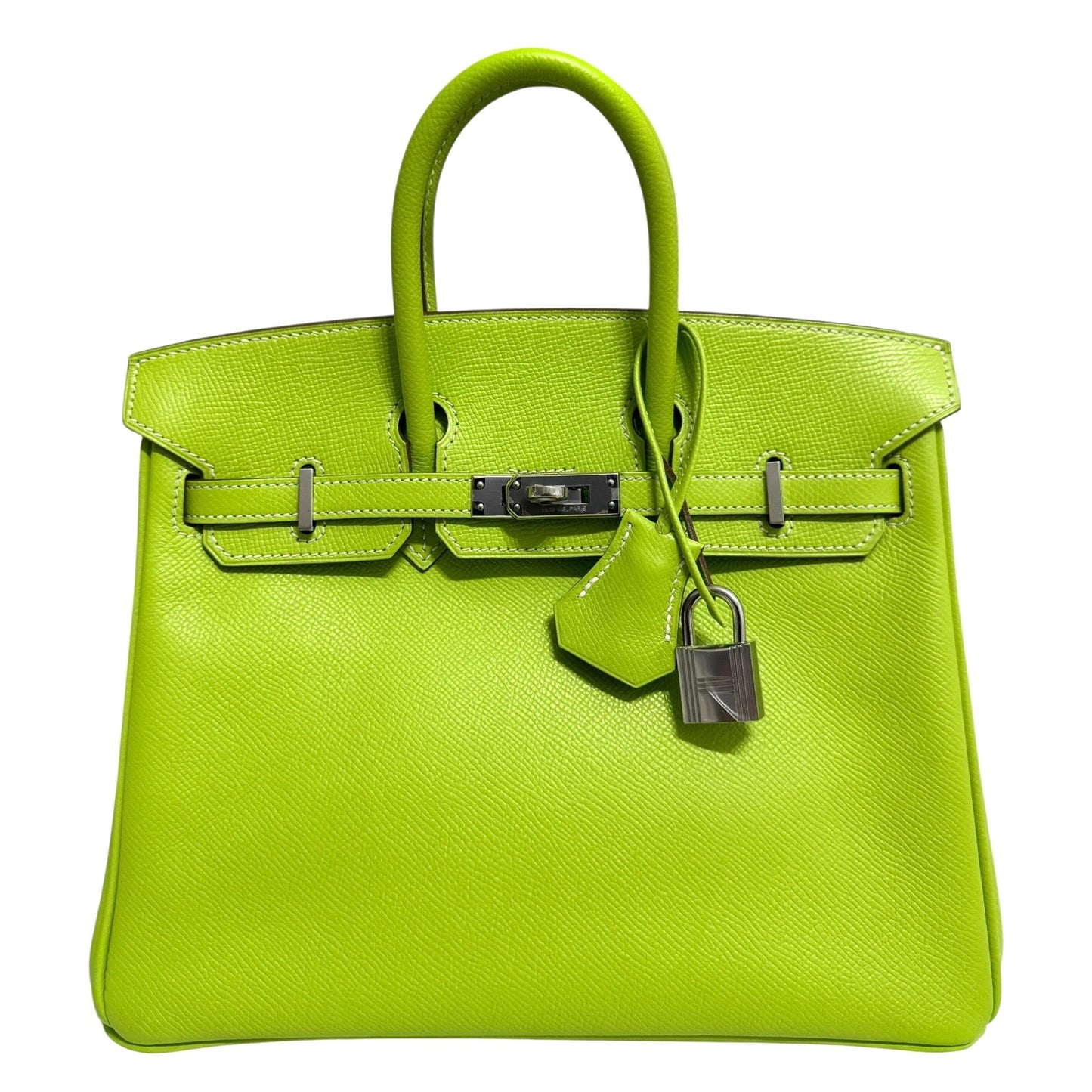 Hermes Birkin 25 Kiwi Epsom Lichen Green Epsom Leather Palladium Hardware