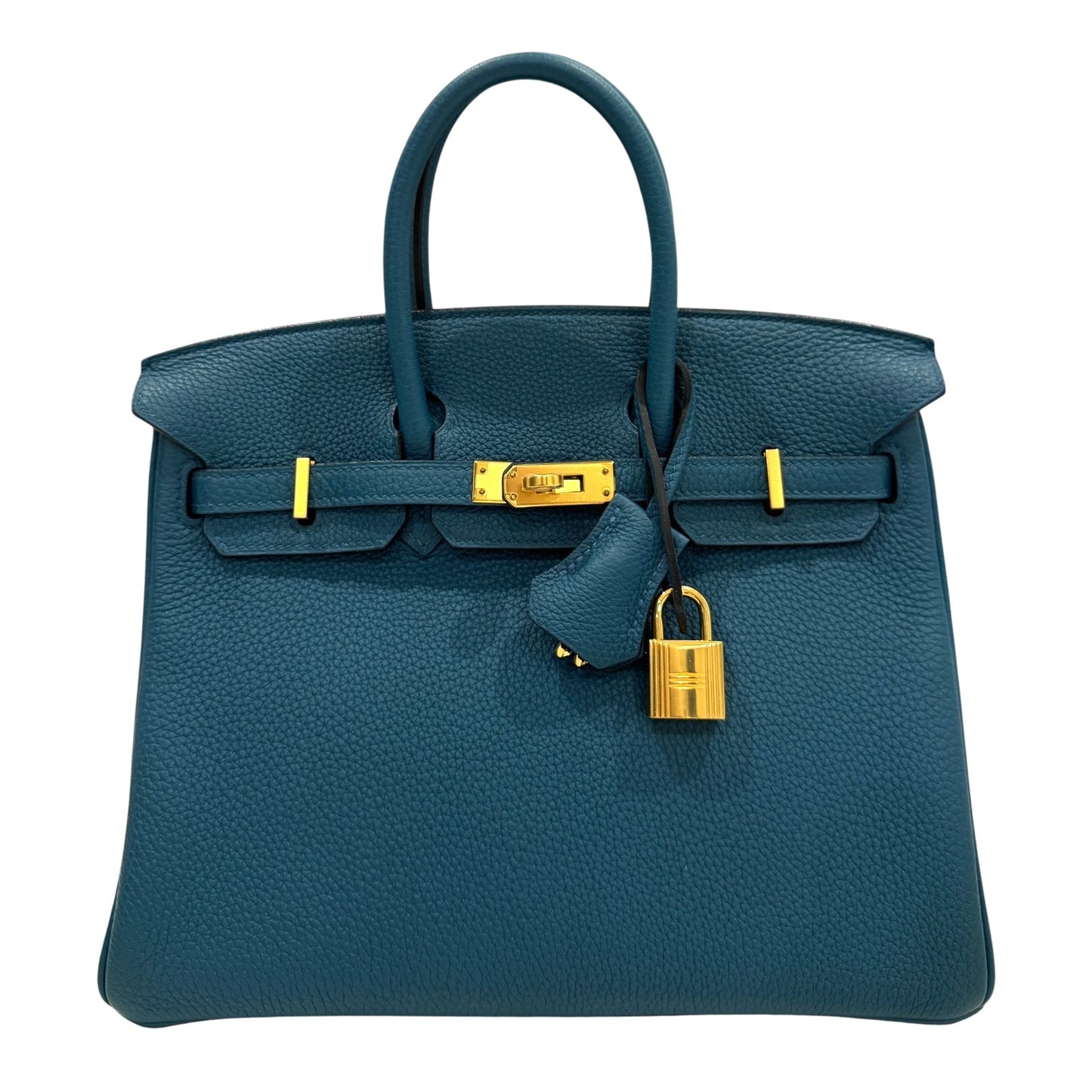 Hermes Birkin 25 Blue Colvert Togo Leather Gold Hardware RARE