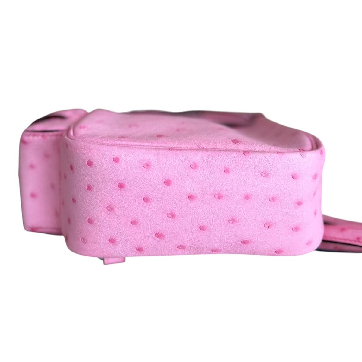 Hermes Kelly Mini Jump Backpack Bubblegum Pink Ostrich Leather Palladium