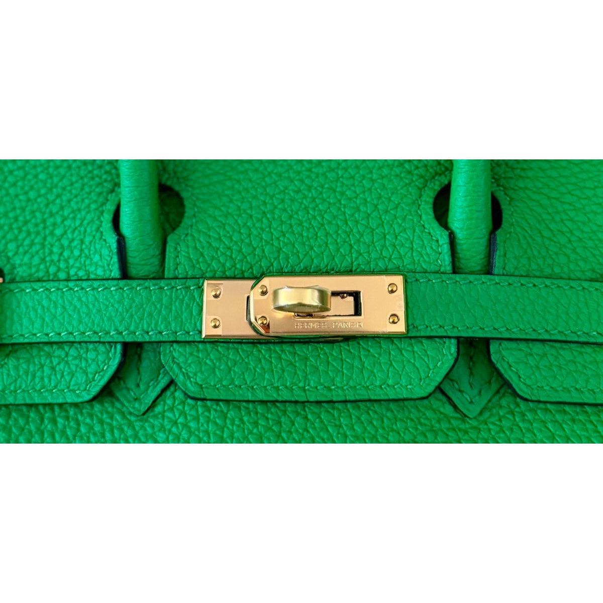 Hermes Birkin 25 Bamboo Green Togo Leather Gold Hardware Rare