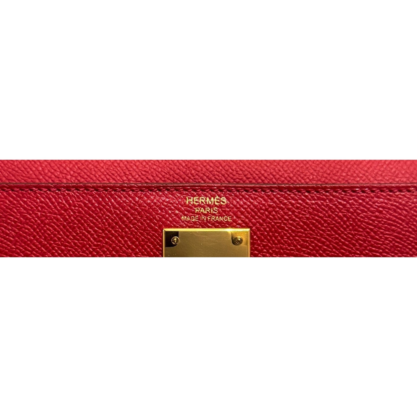 Hermes Kelly 28 Sellier Rouge Casaque Red Epsom Leather Gold Hardware