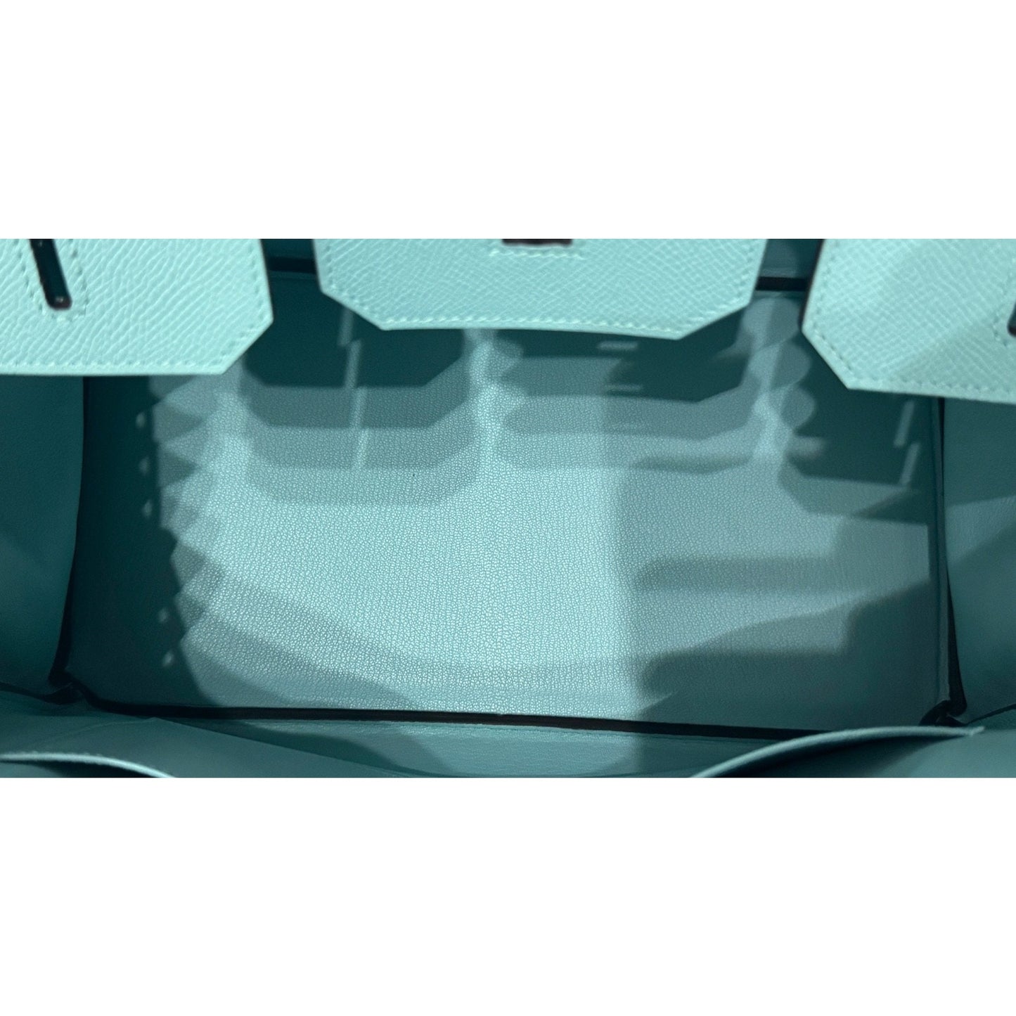 Hermes Birkin 35 Blue Atoll Epsom Leather Palladium Hardware RARE