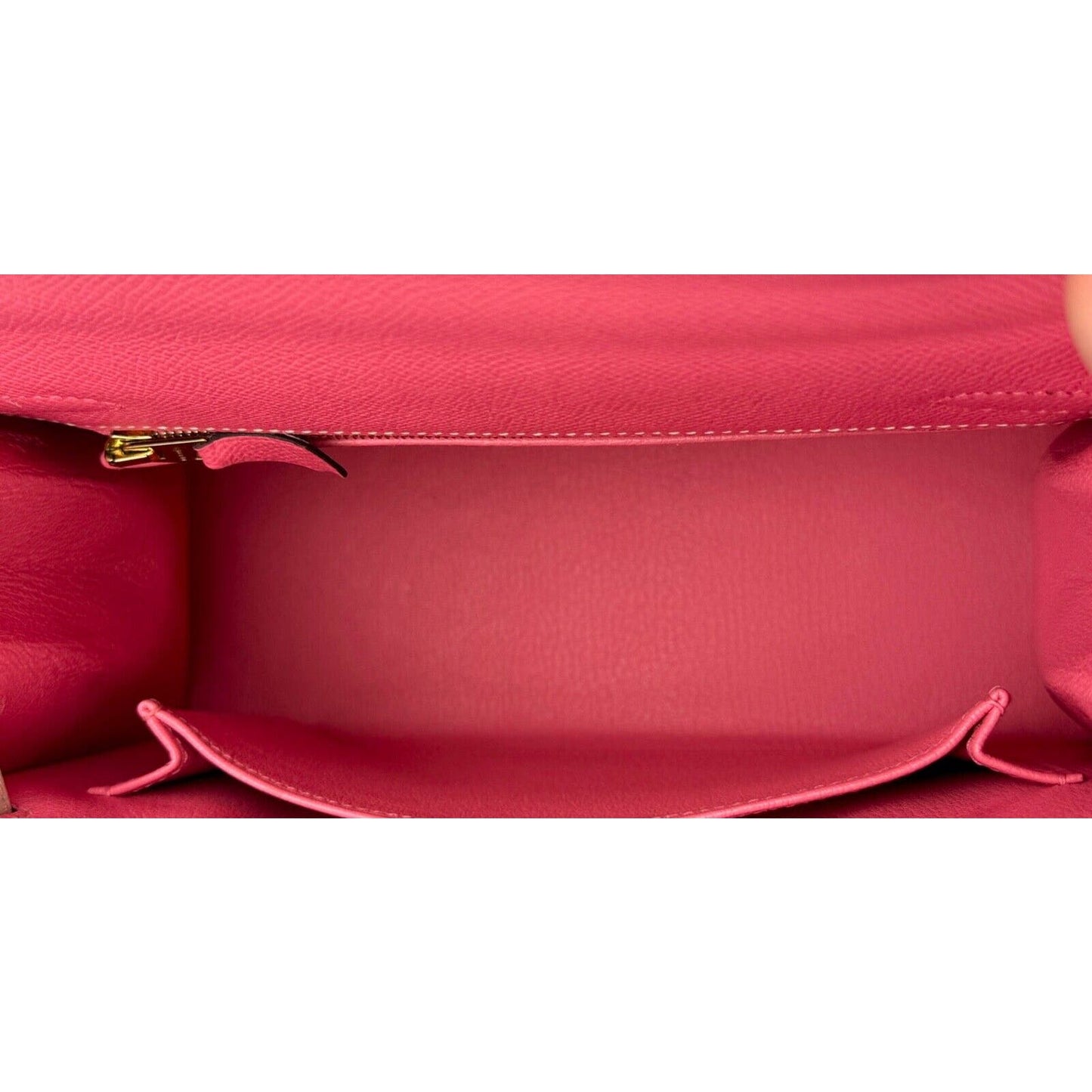 Hermes Kelly 25 Sellier Special Order Rose Azalea Pink Craie Epsom Brushed Gold