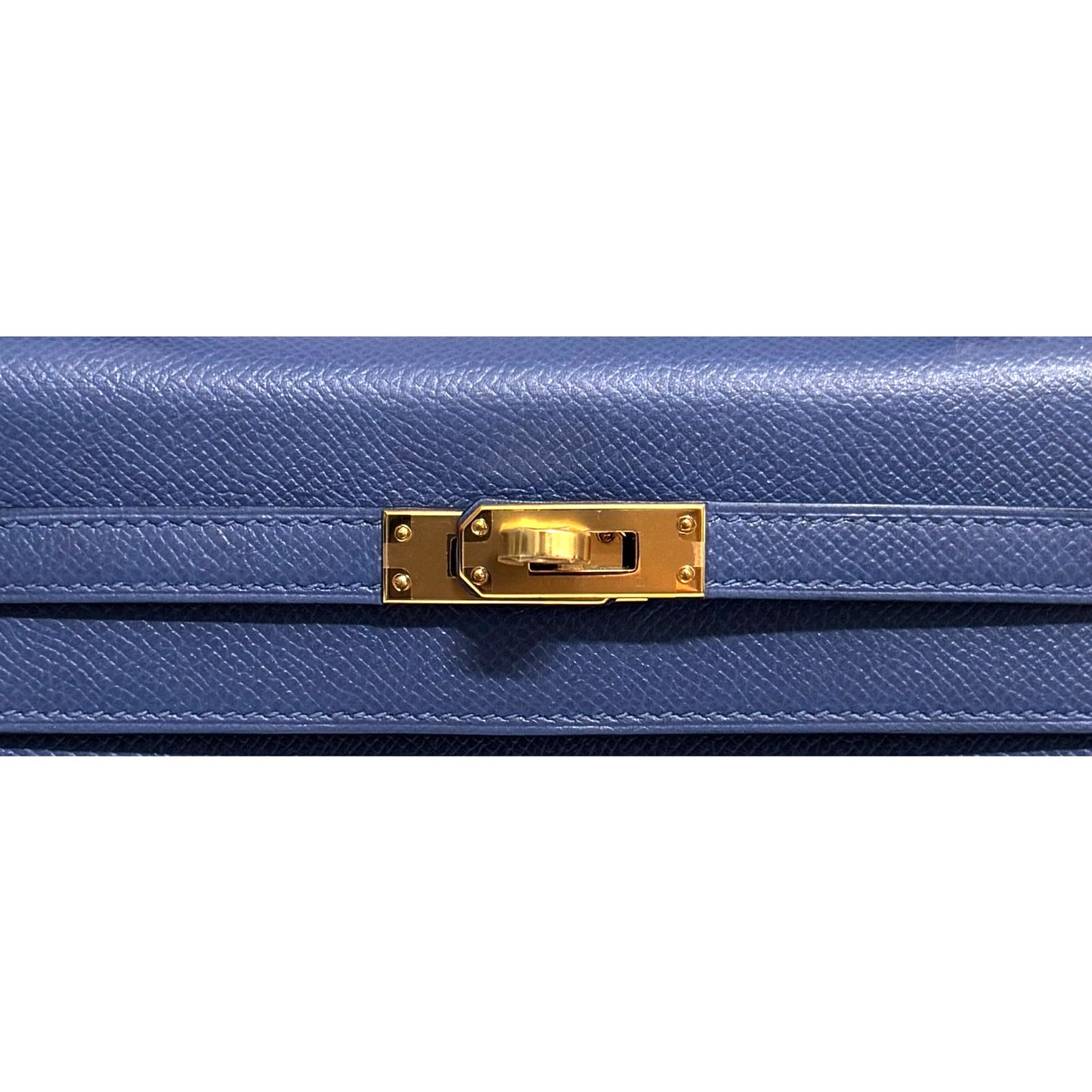 Hermes Kelly 25 Sellier Blue Brighton Epsom Gold Hardware RARE